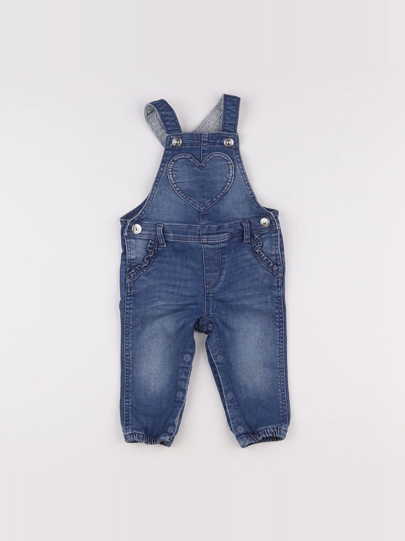 H&M - salopette bleu - 6/9 mois