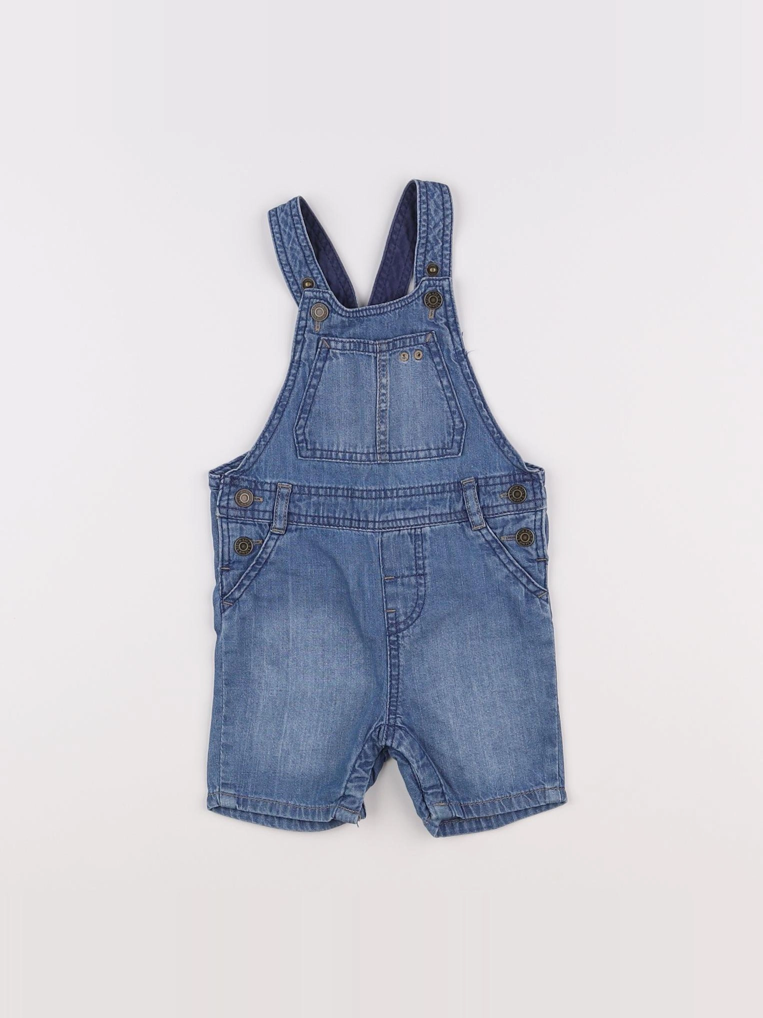 H&M - salopette bleu - 6/9 mois