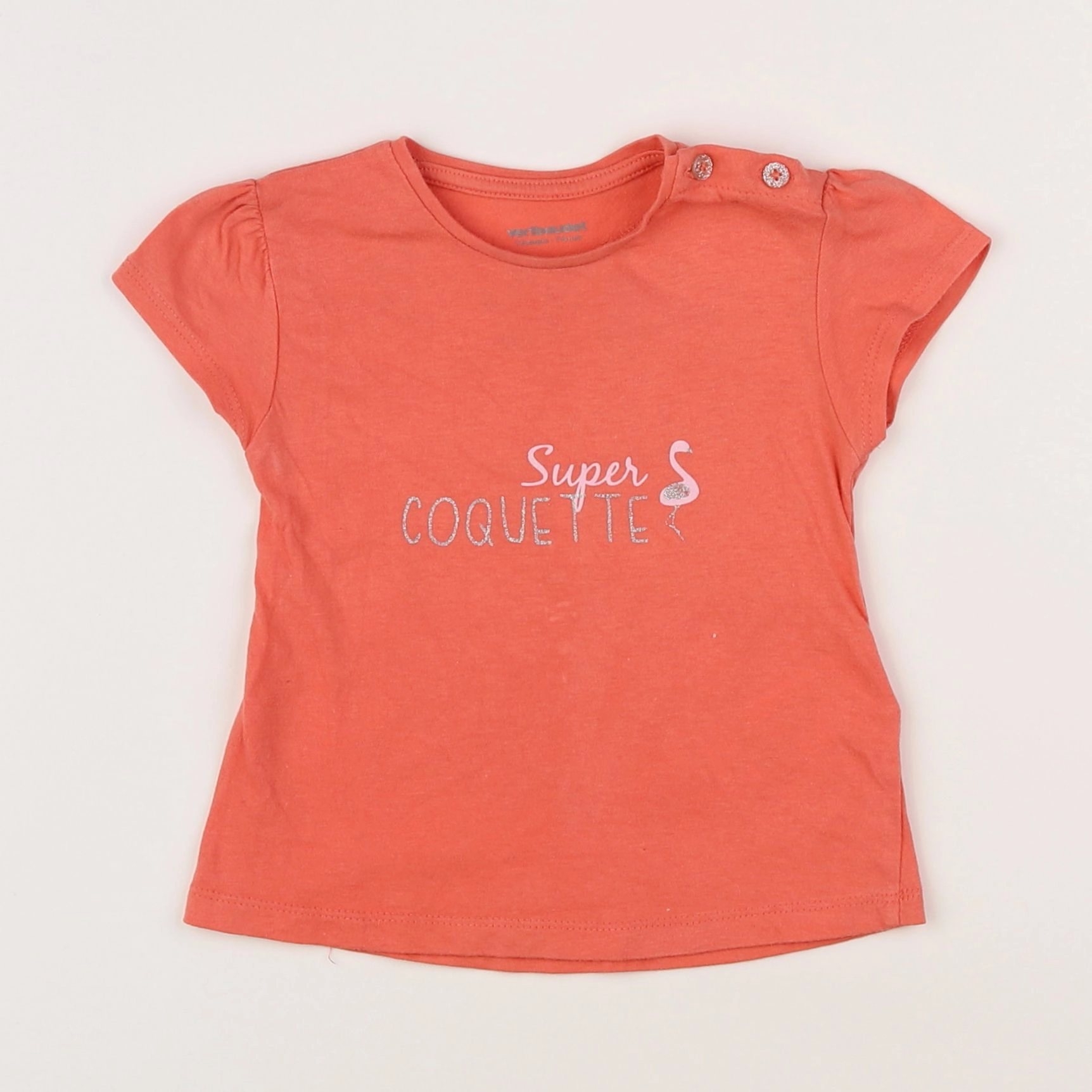 Vertbaudet - tee-shirt orange - 12 mois
