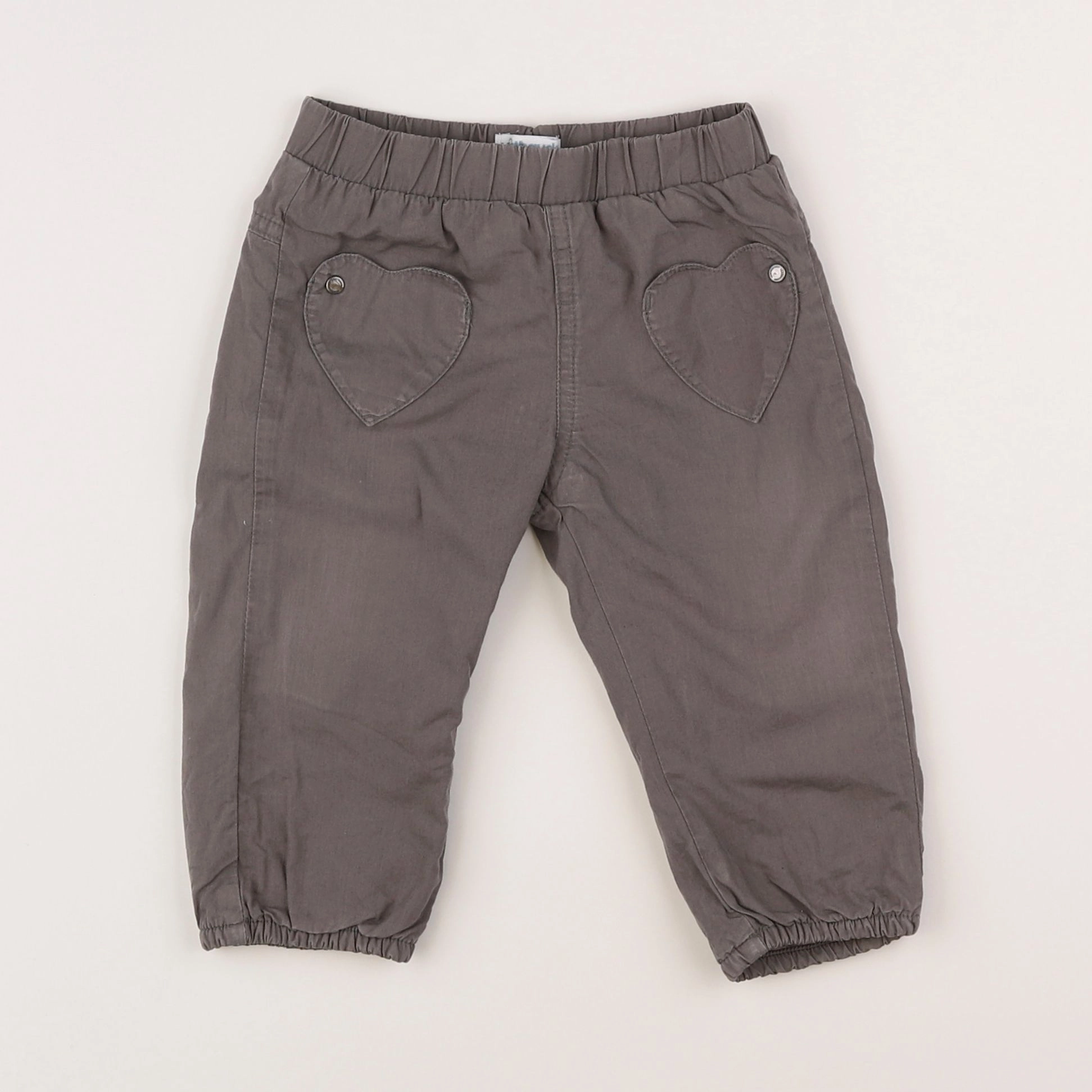 Vertbaudet - pantalon gris - 12 mois