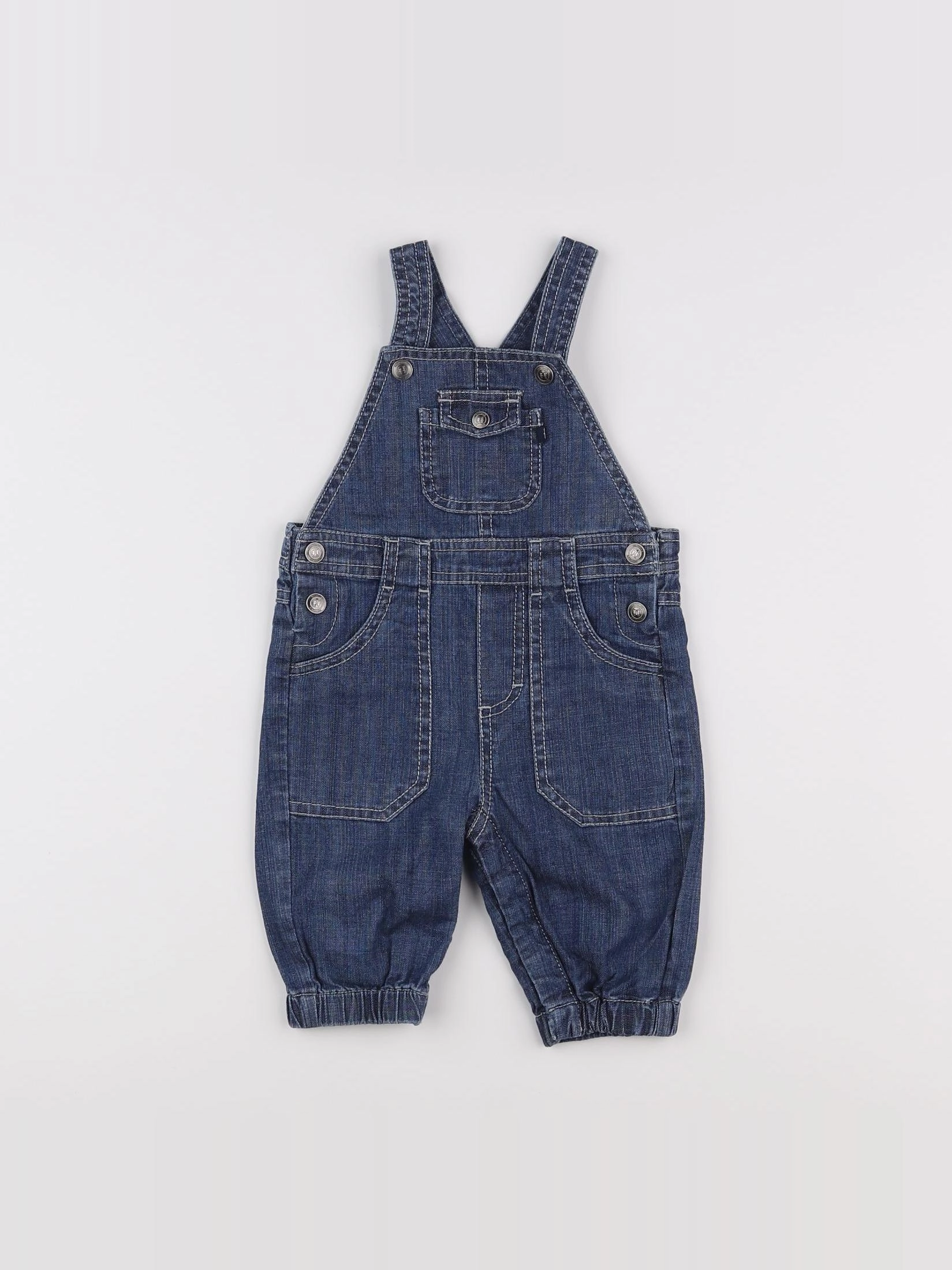 Natalys - salopette bleu - 6 mois