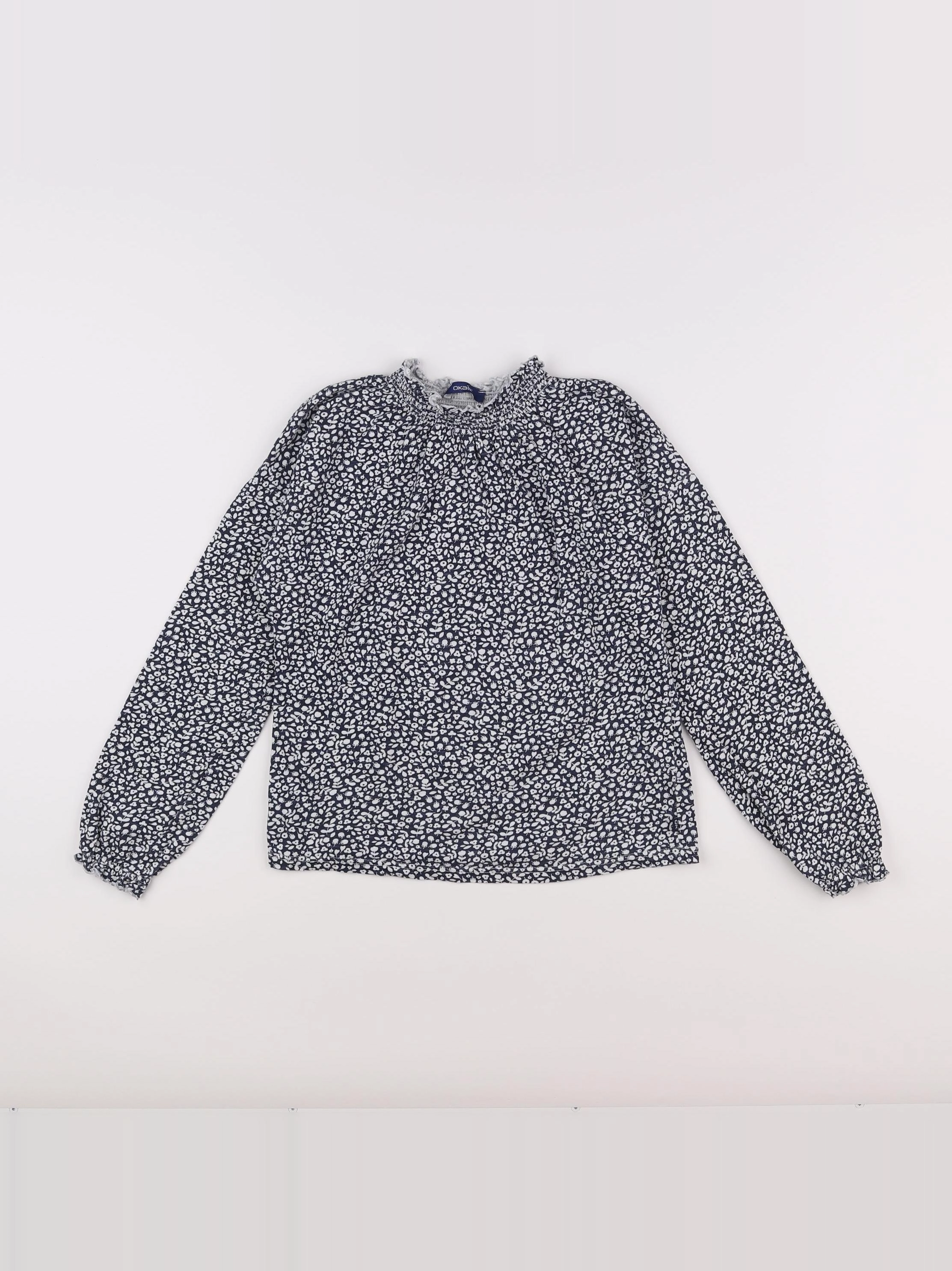 Okaidi - tee-shirt bleu, blanc - 10 ans