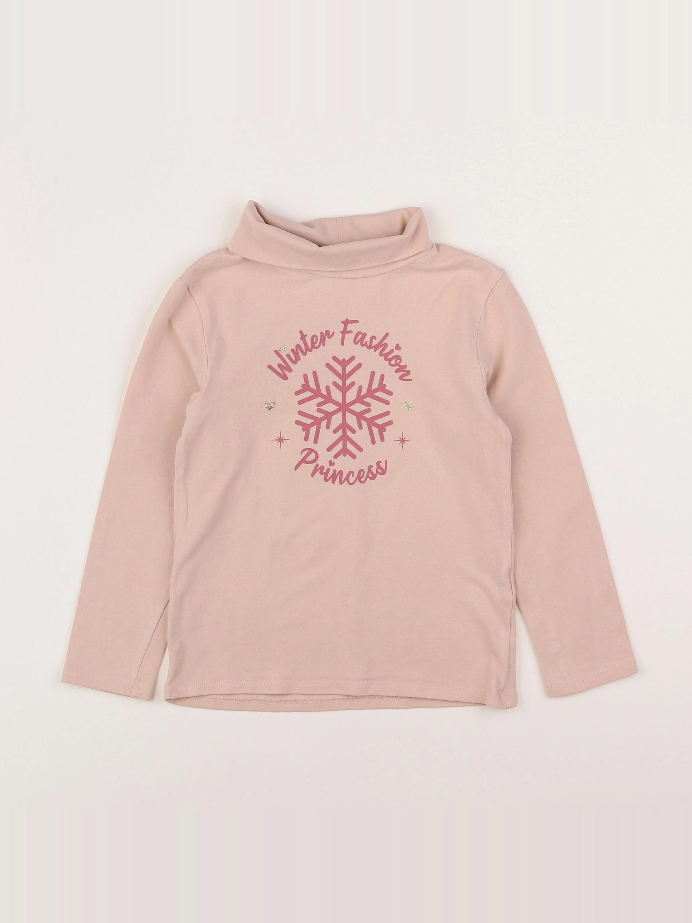 Vertbaudet - sous-pull rose - 5 ans
