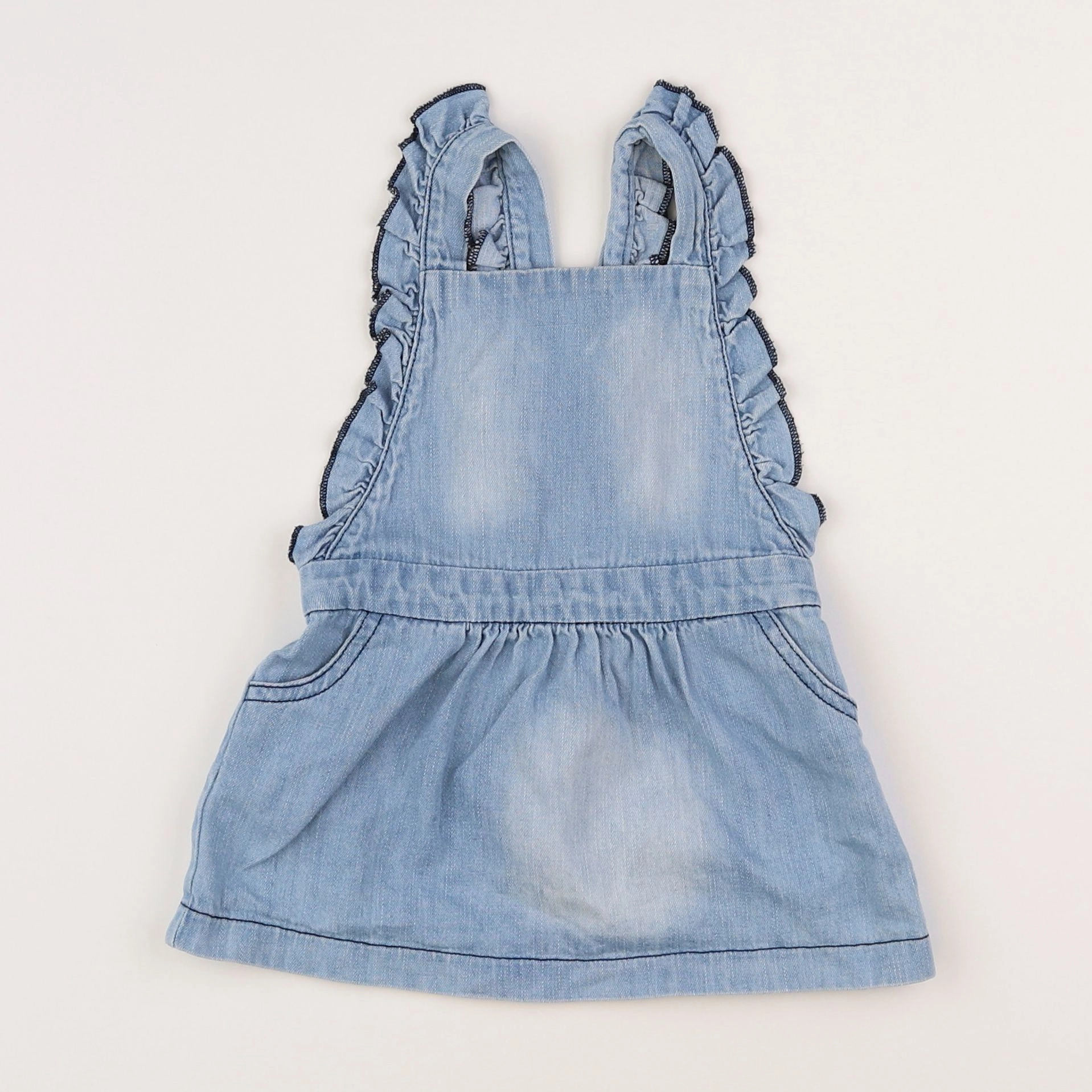 Vertbaudet - robe bleu - 12 mois