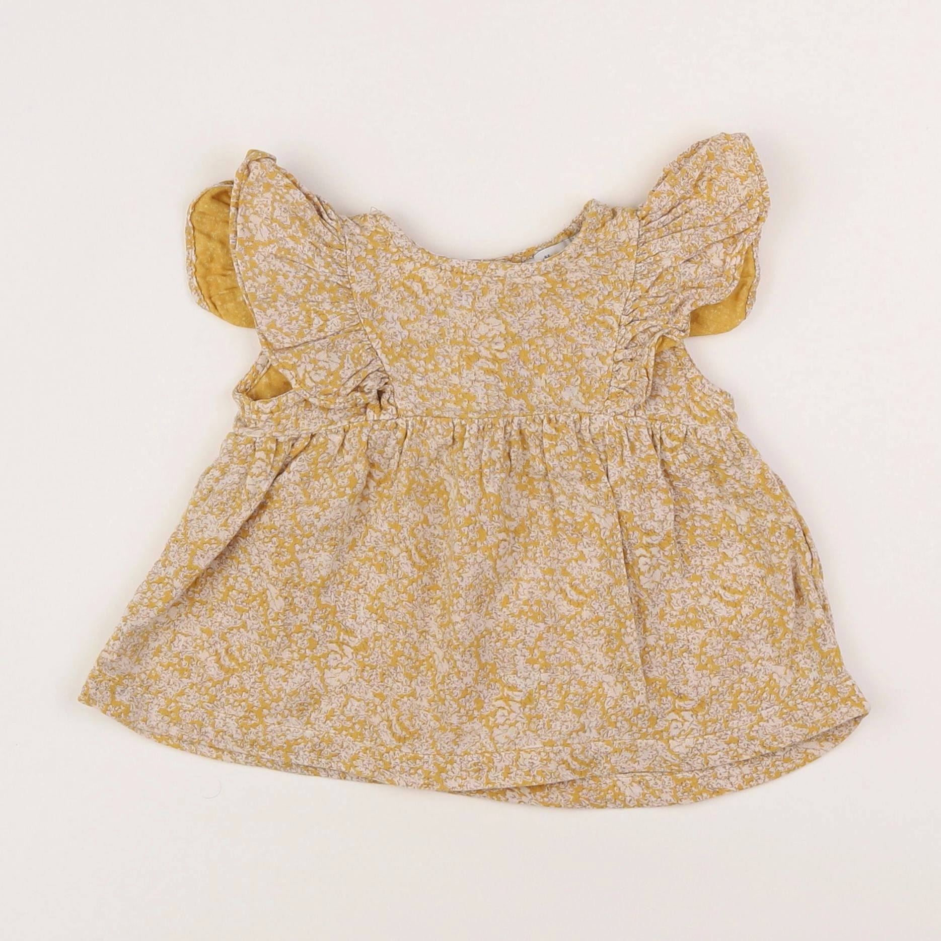 Vertbaudet - blouse jaune - 6 mois