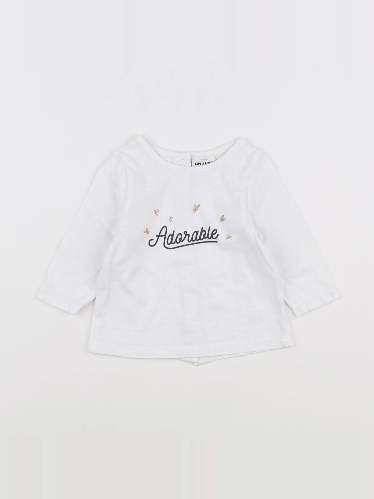 Tape à l'oeil - tee-shirt blanc - 3 mois