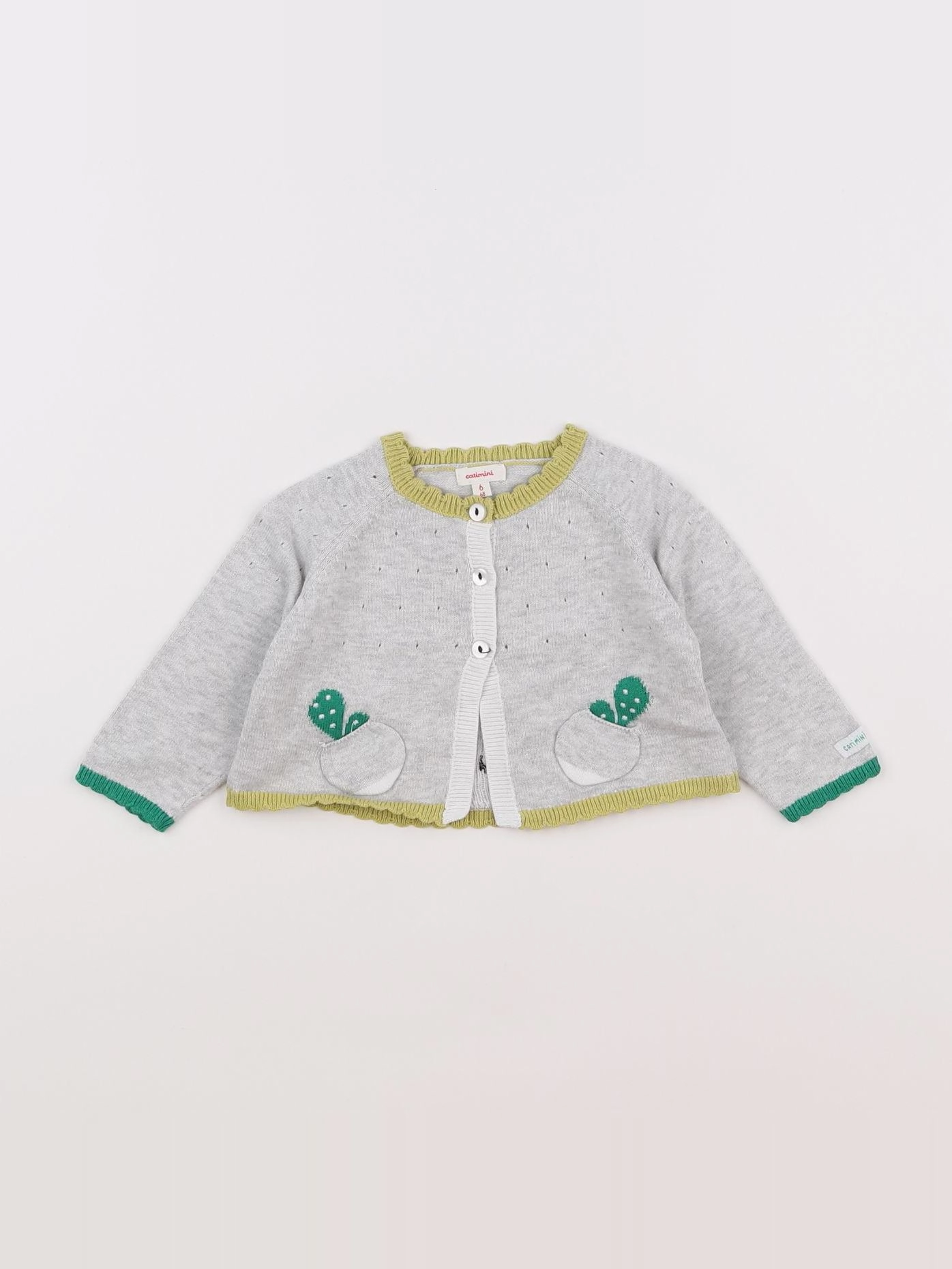 Catimini - gilet gris - 6 mois