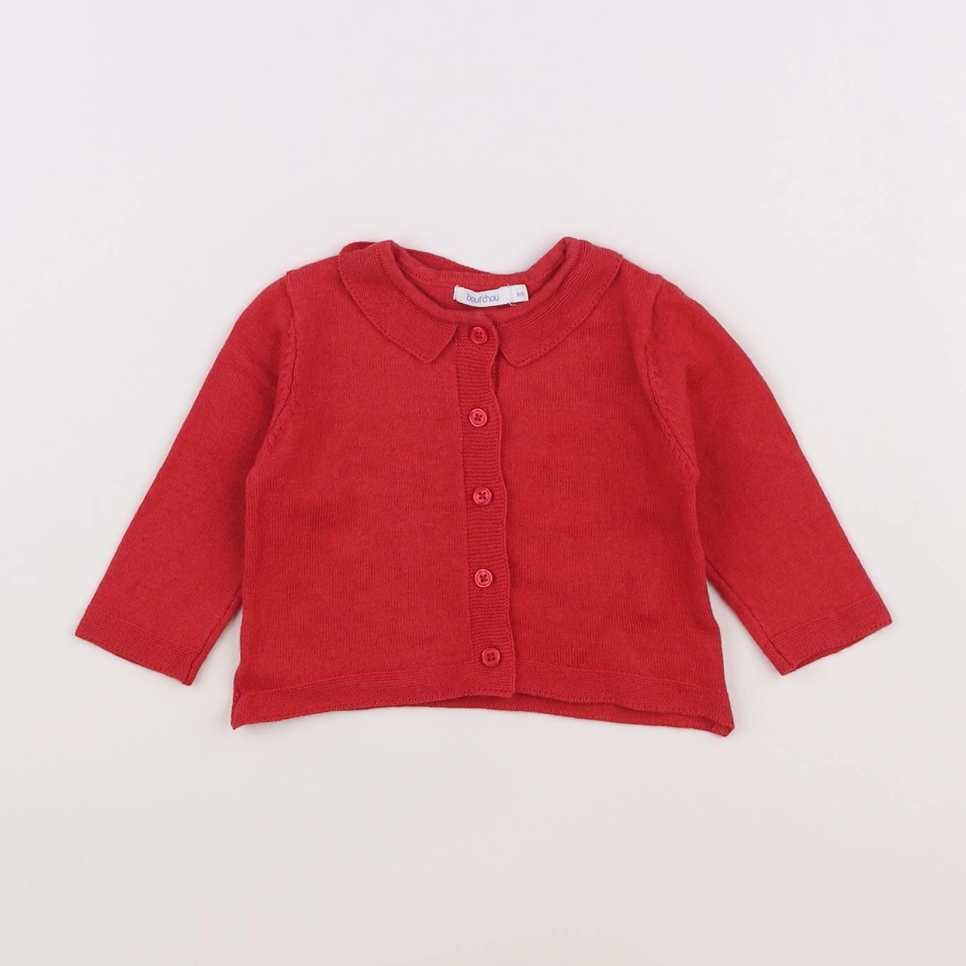 Boutchou - gilet rouge - 6 mois