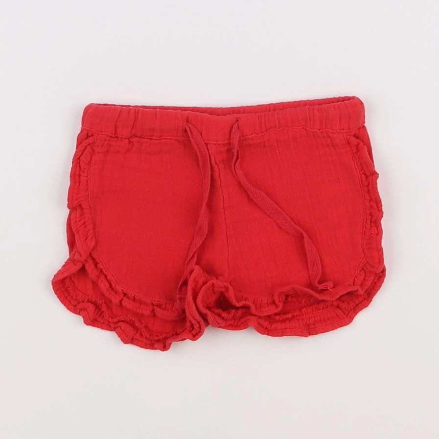 Boutchou - short rouge - 6 mois