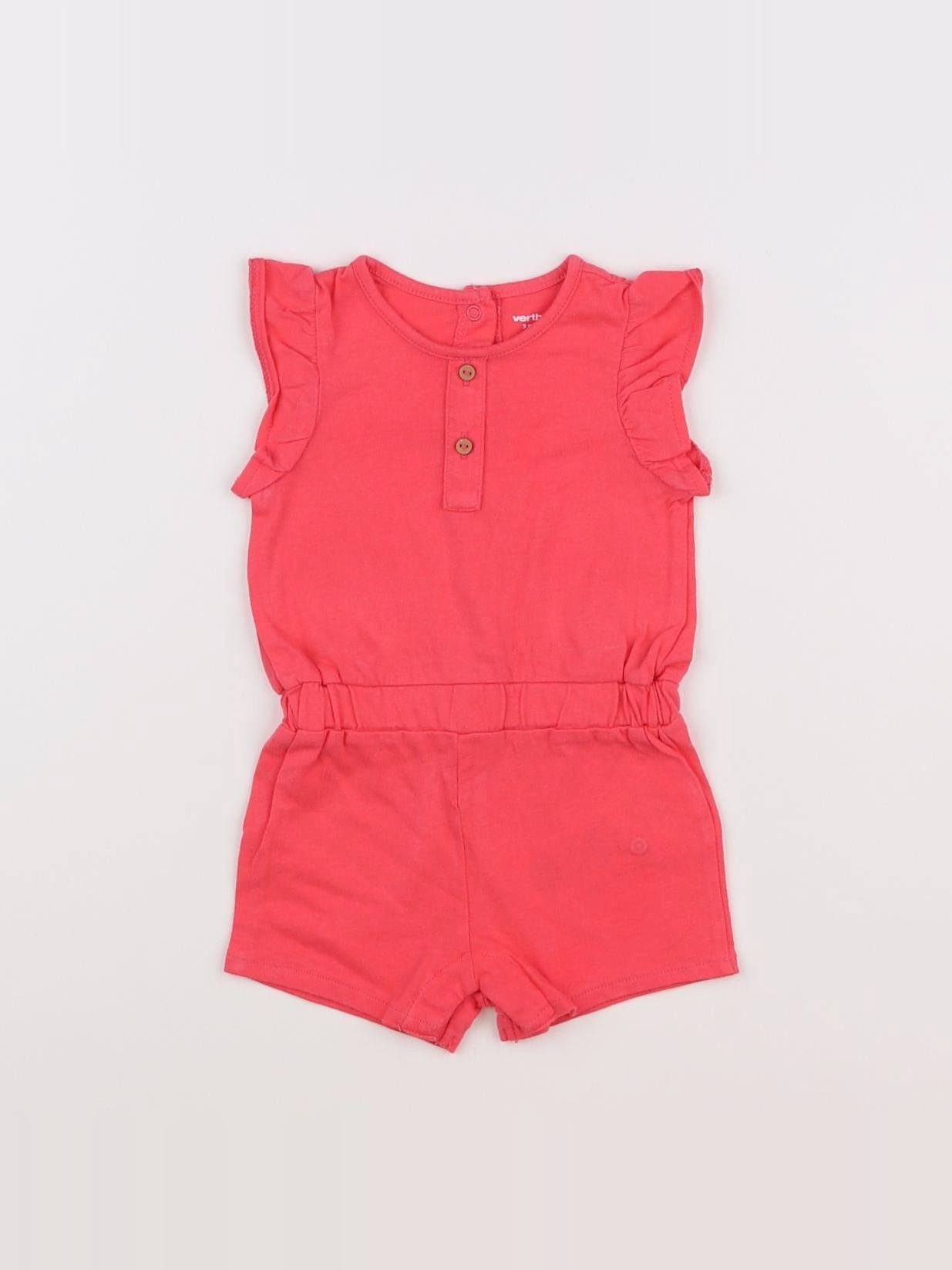 Vertbaudet - combinaison rose - 3 mois