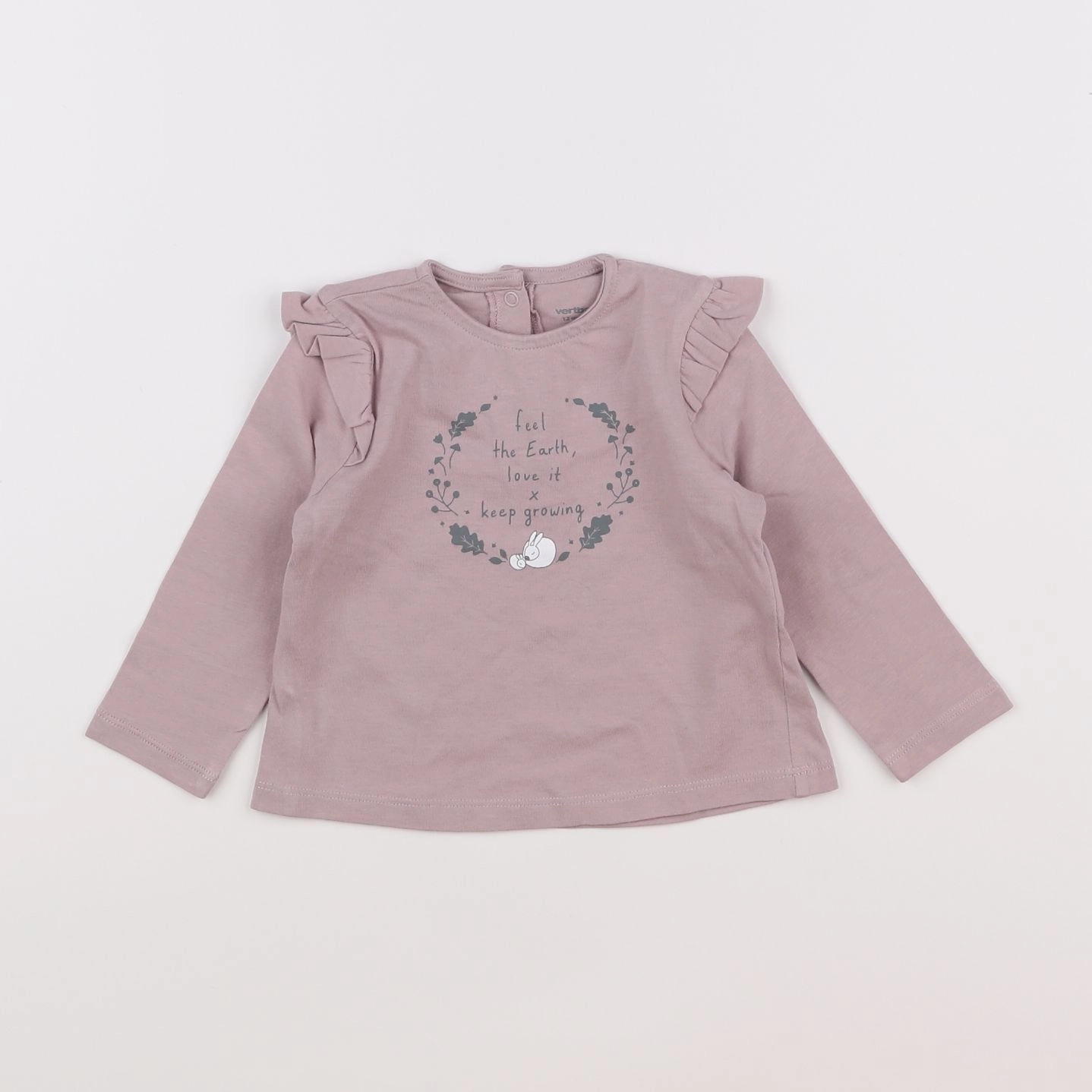 Vertbaudet - tee-shirt violet - 12 mois