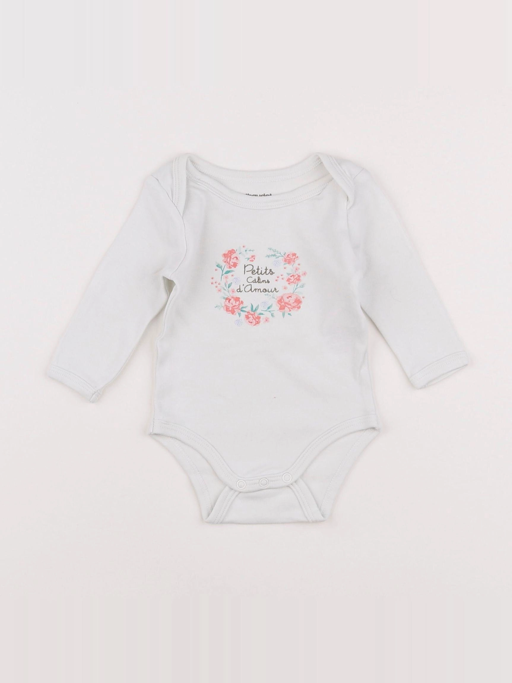 Vertbaudet - body blanc - 3 mois