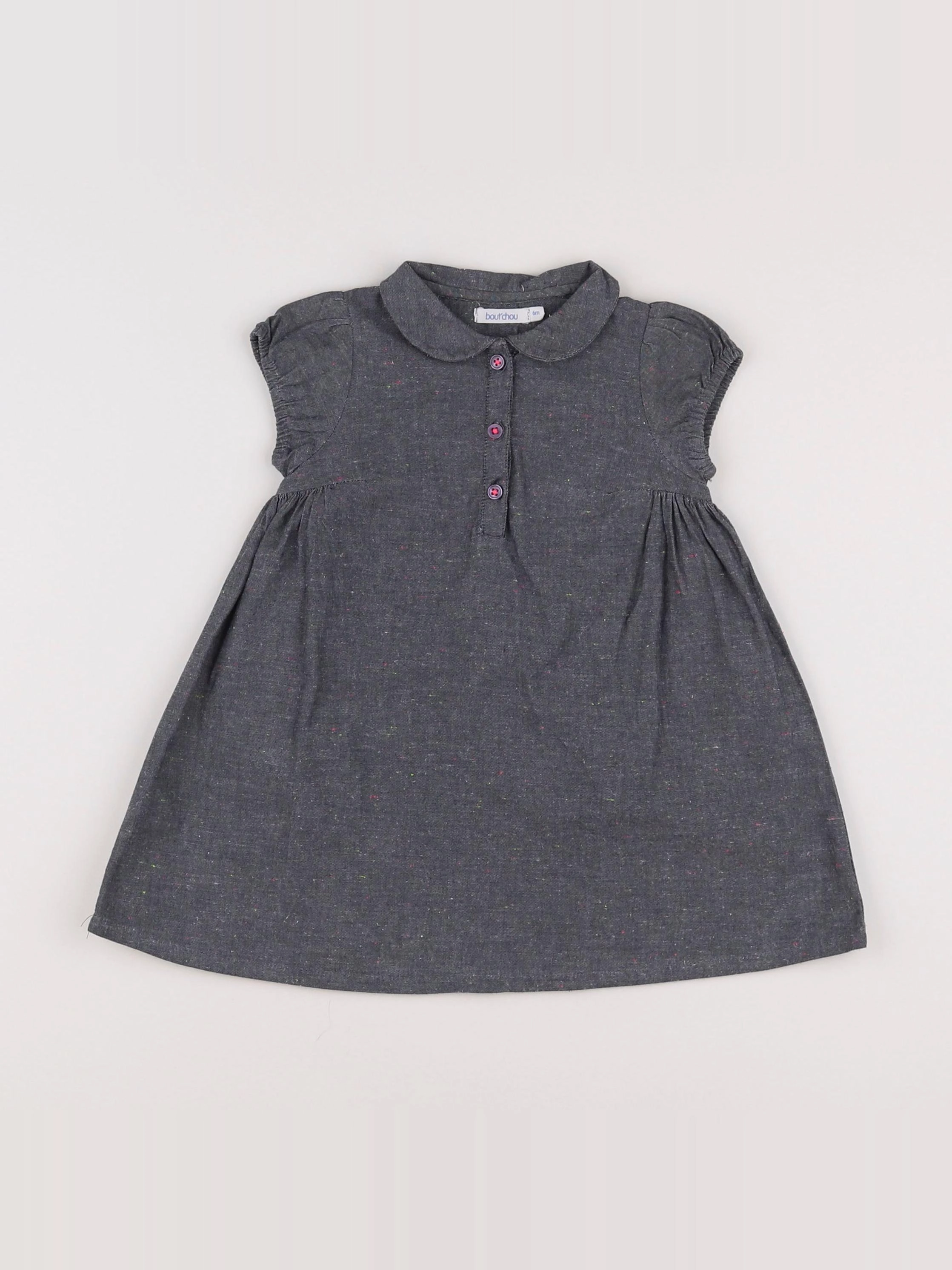 Boutchou - robe gris - 6 mois