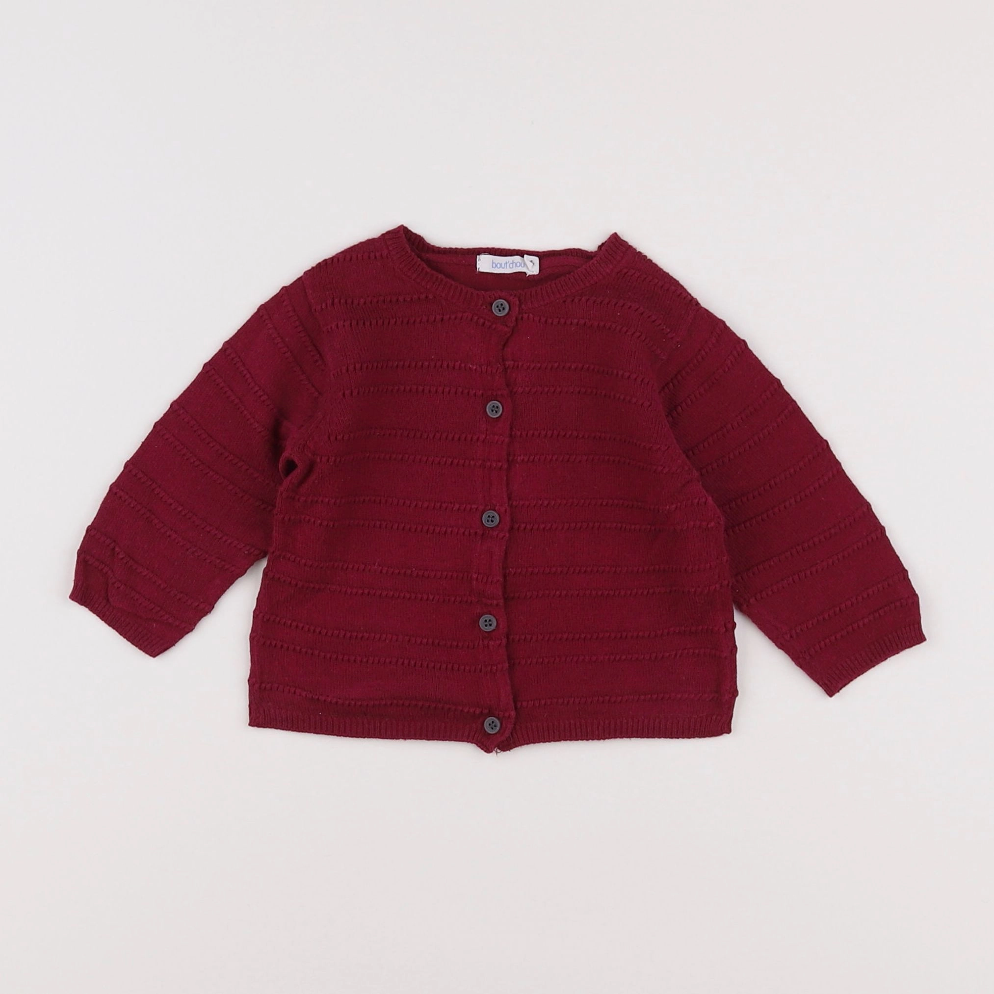 Boutchou - gilet rouge - 9 mois
