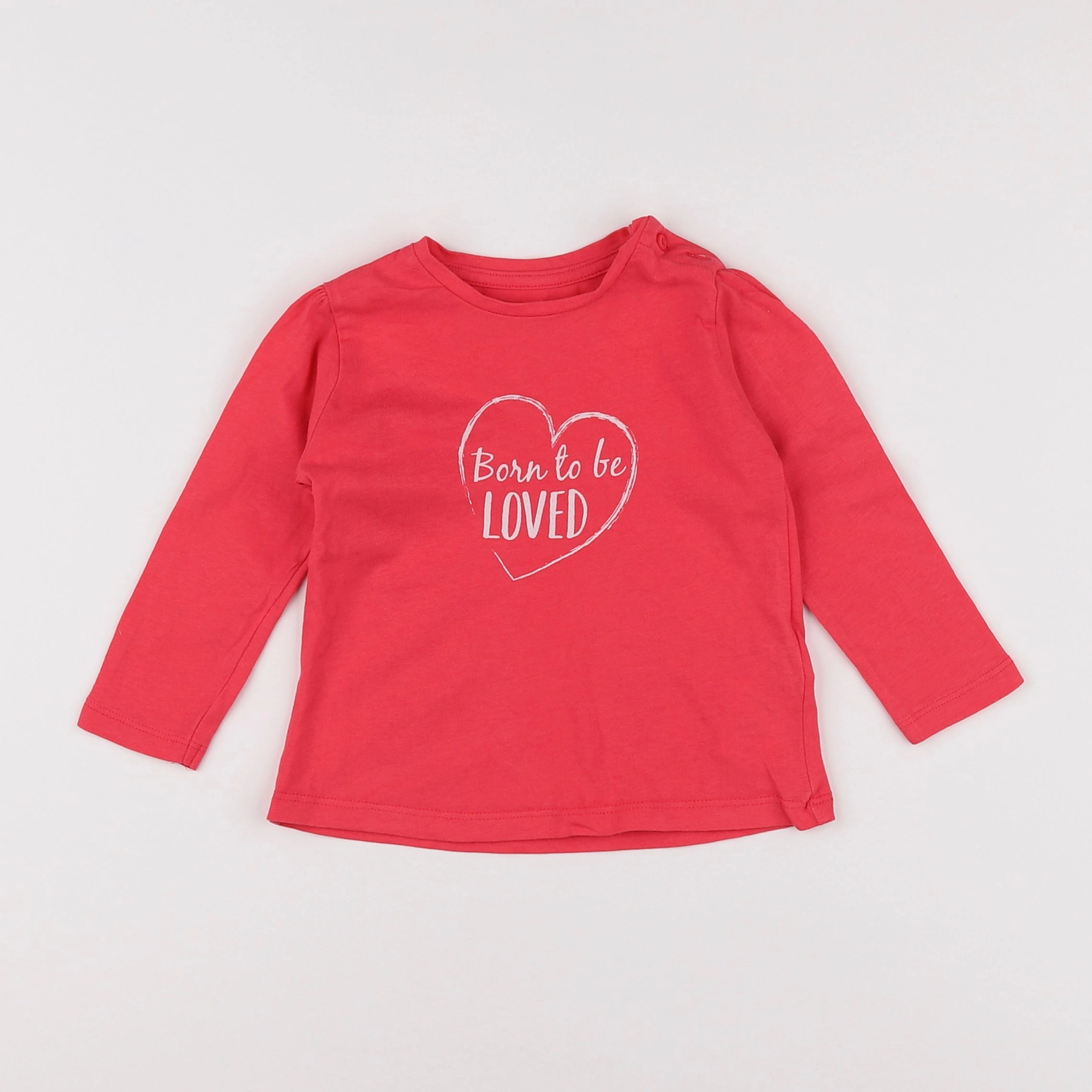 Vertbaudet - tee-shirt rose - 12 mois