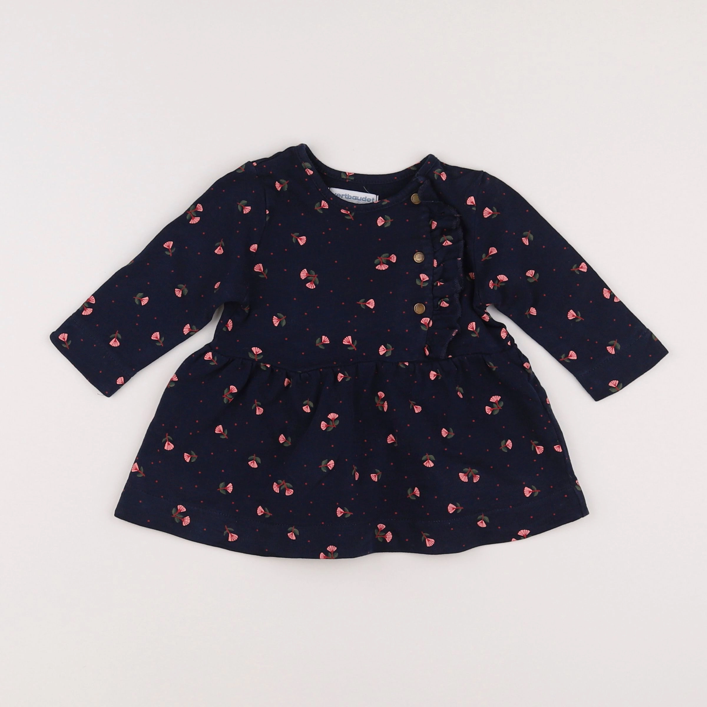 Vertbaudet - robe bleu - 6 mois