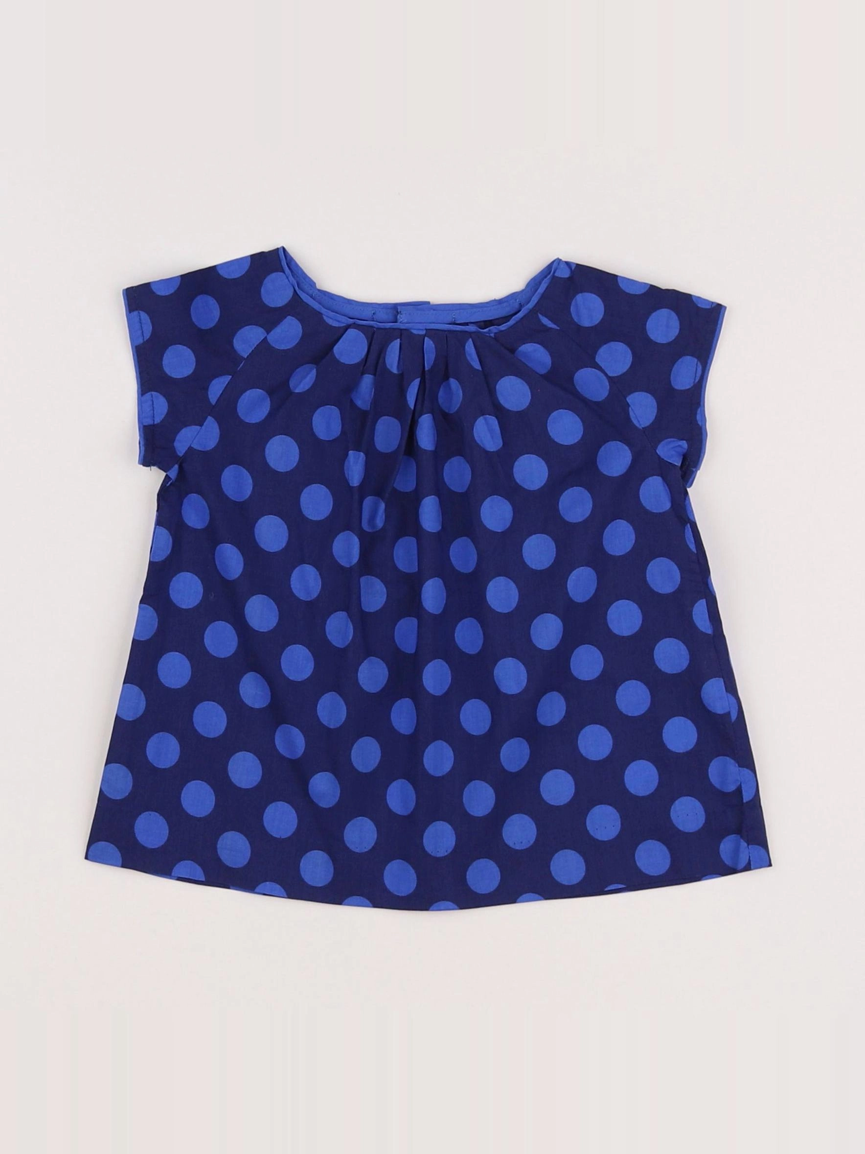Jacadi - blouse bleu - 12 mois