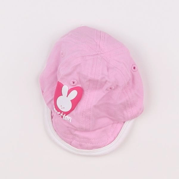 Benetton - casquette rose - 3/6 mois