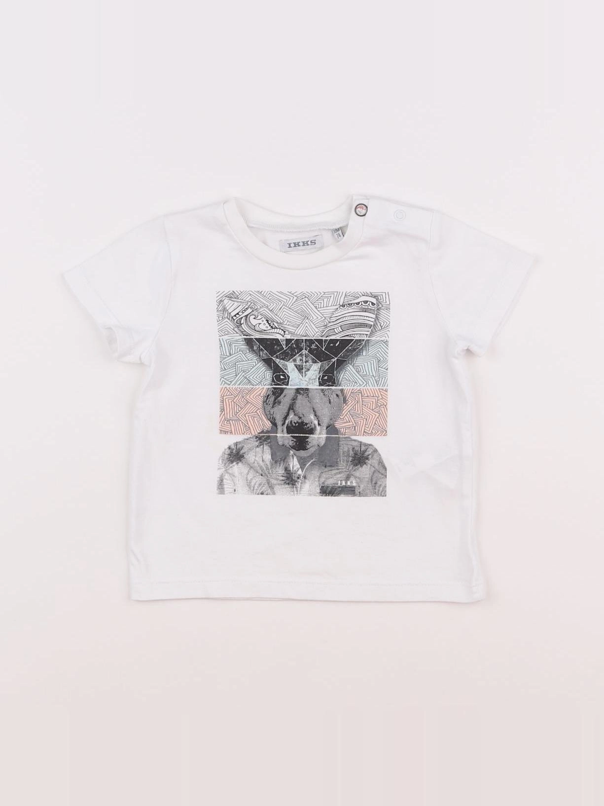 IKKS - tee-shirt blanc - 12 mois