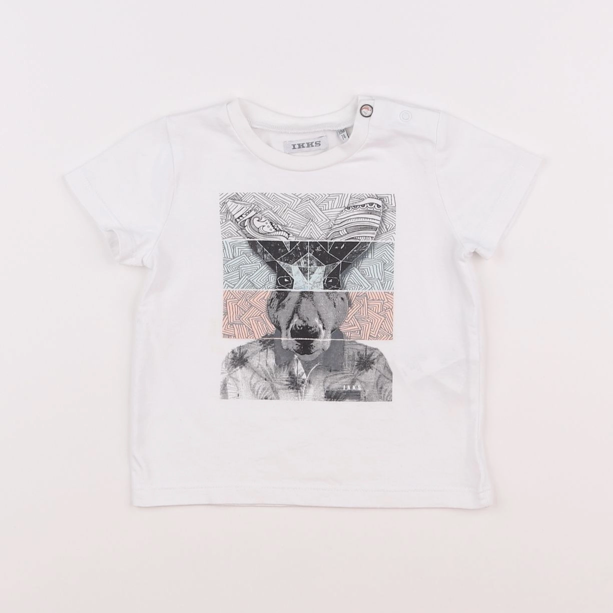 IKKS - tee-shirt blanc - 12 mois