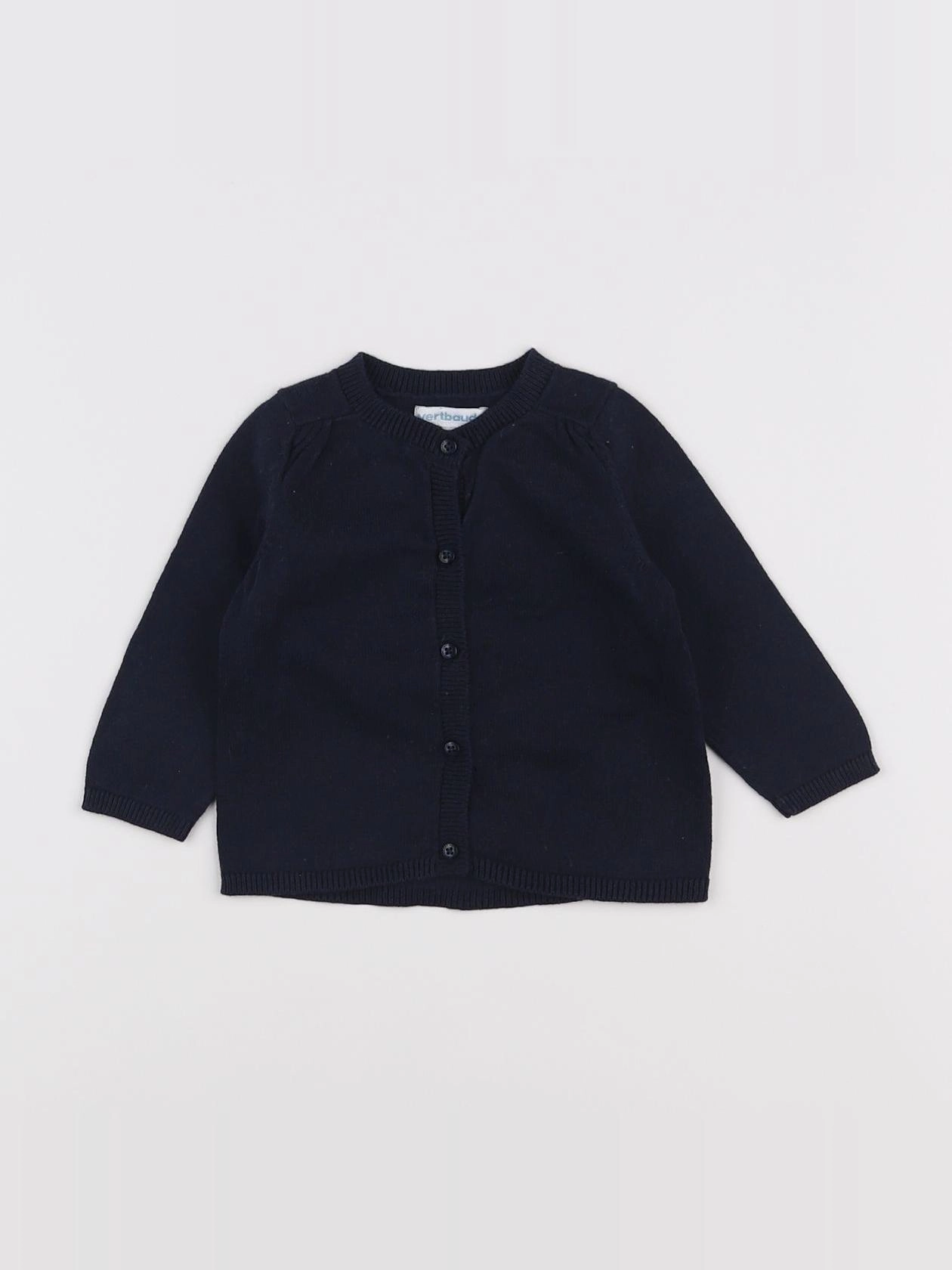 Vertbaudet - gilet bleu - 6 mois