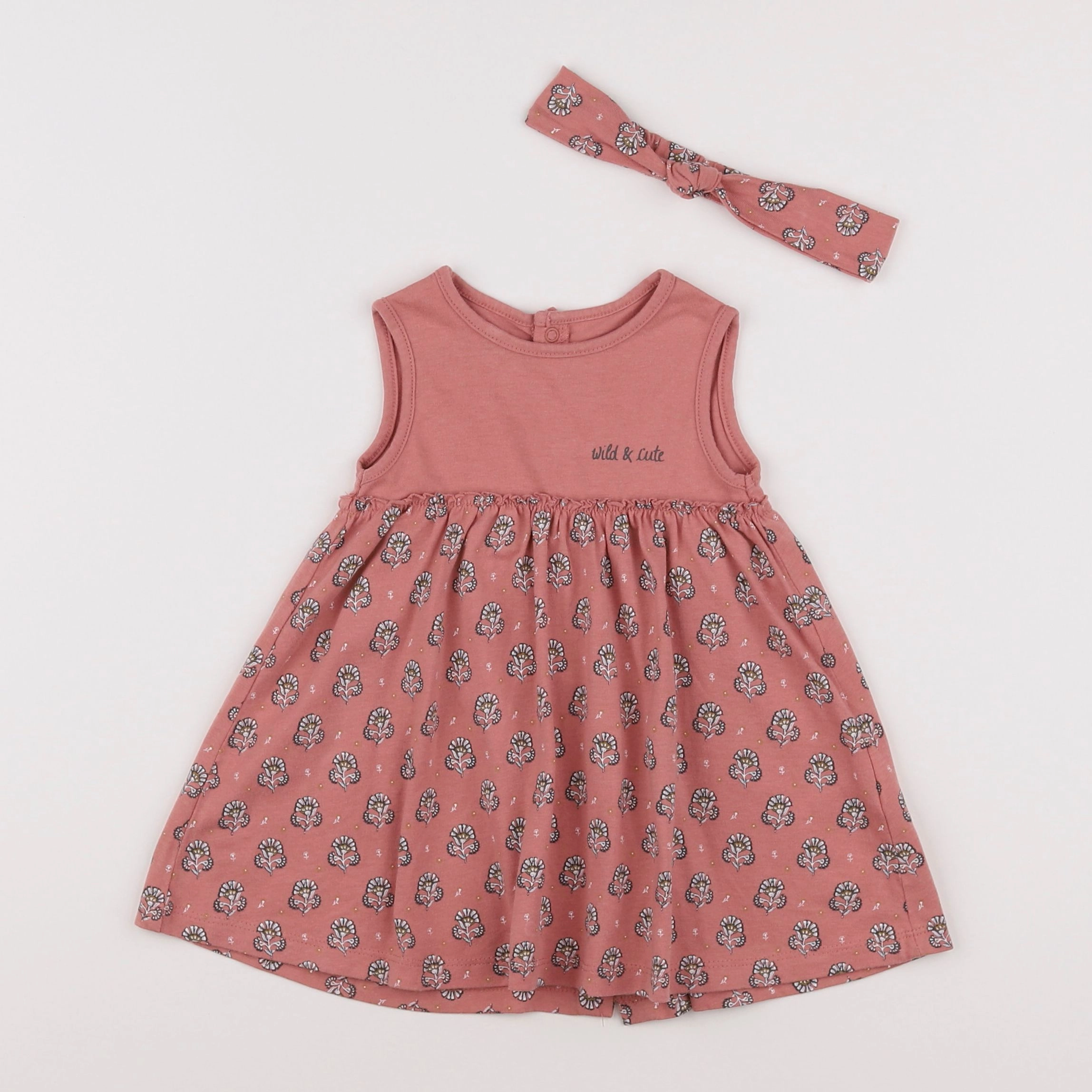 Vertbaudet - robe rose - 6 mois