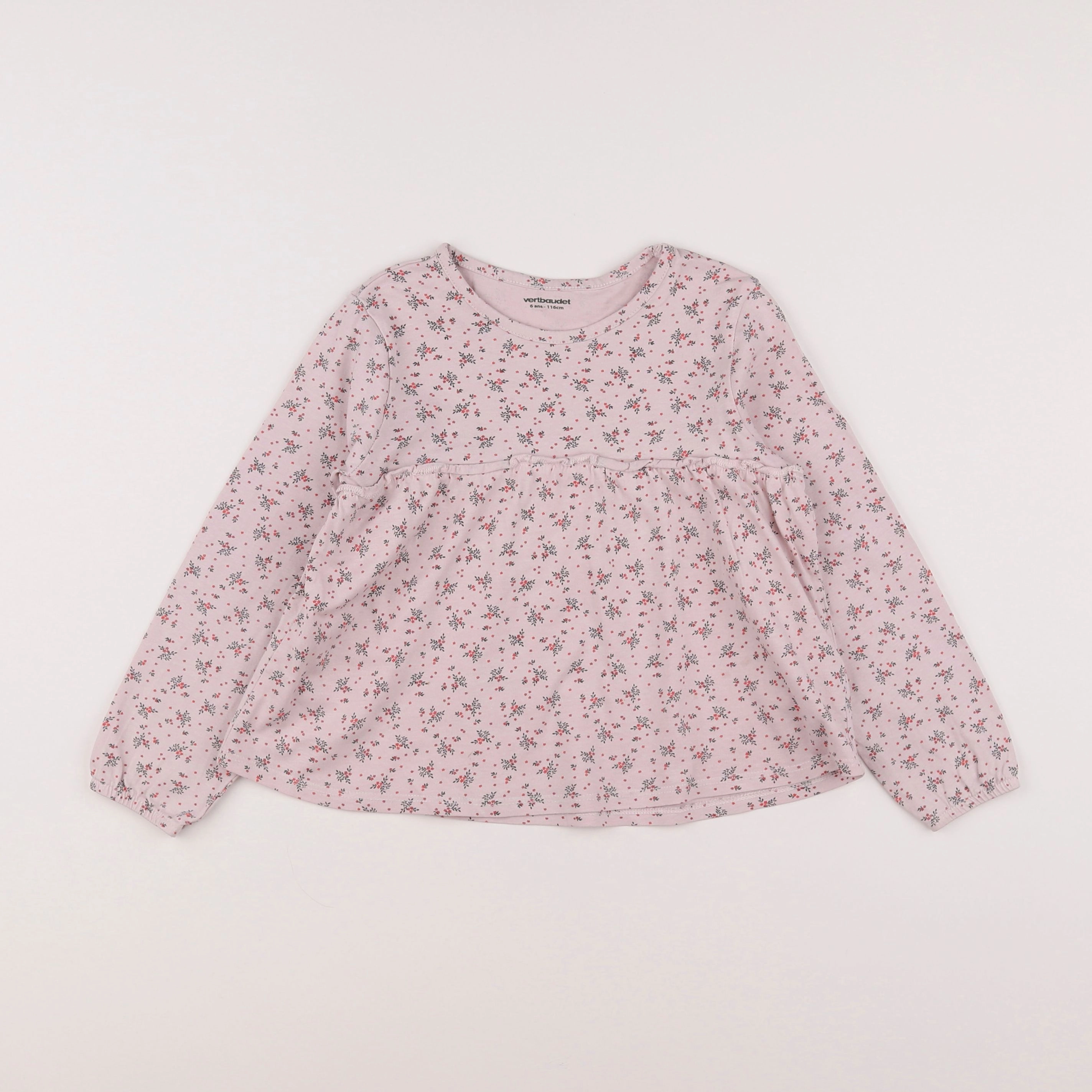 Vertbaudet - tee-shirt rose - 6 ans
