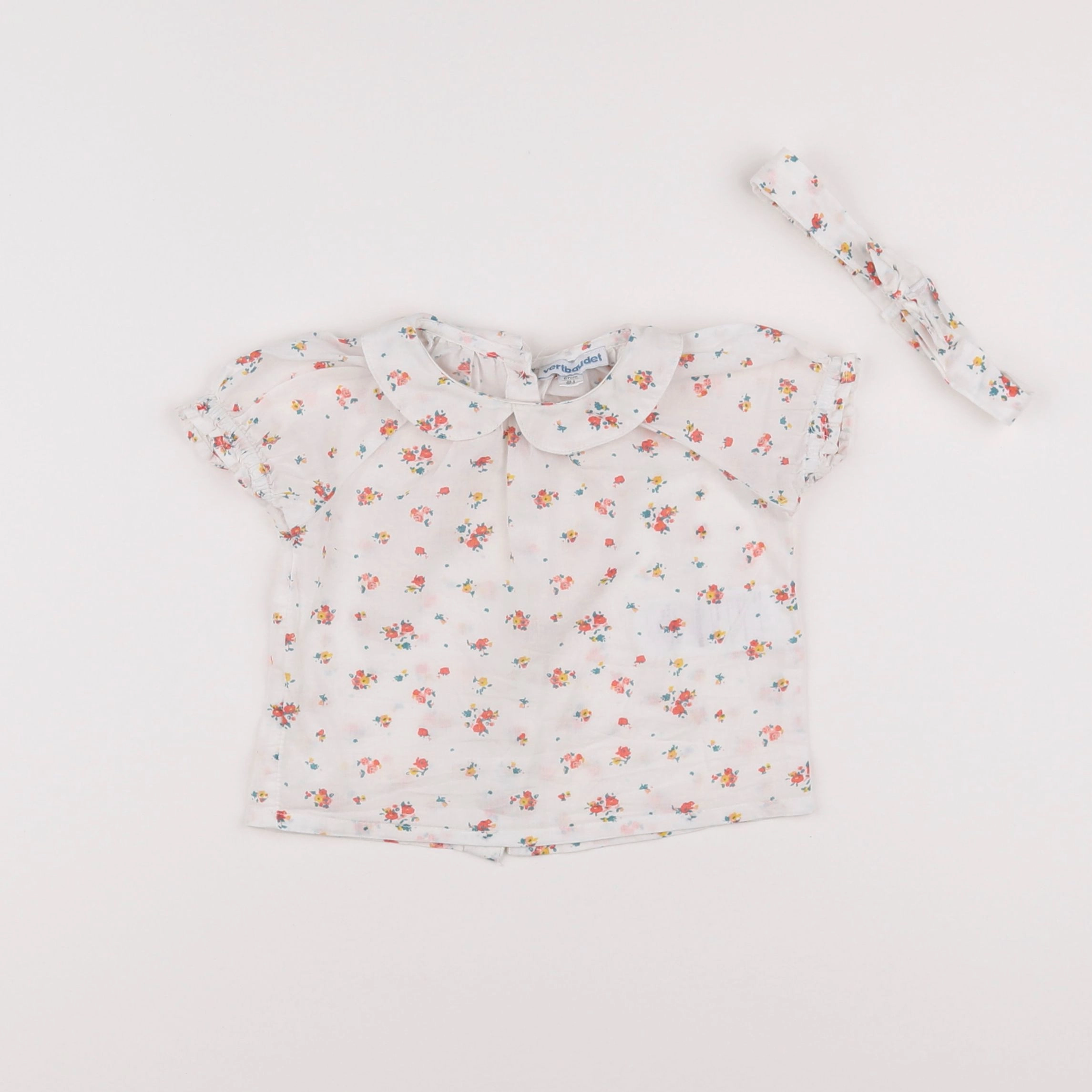 Vertbaudet - blouse blanc - 6 mois