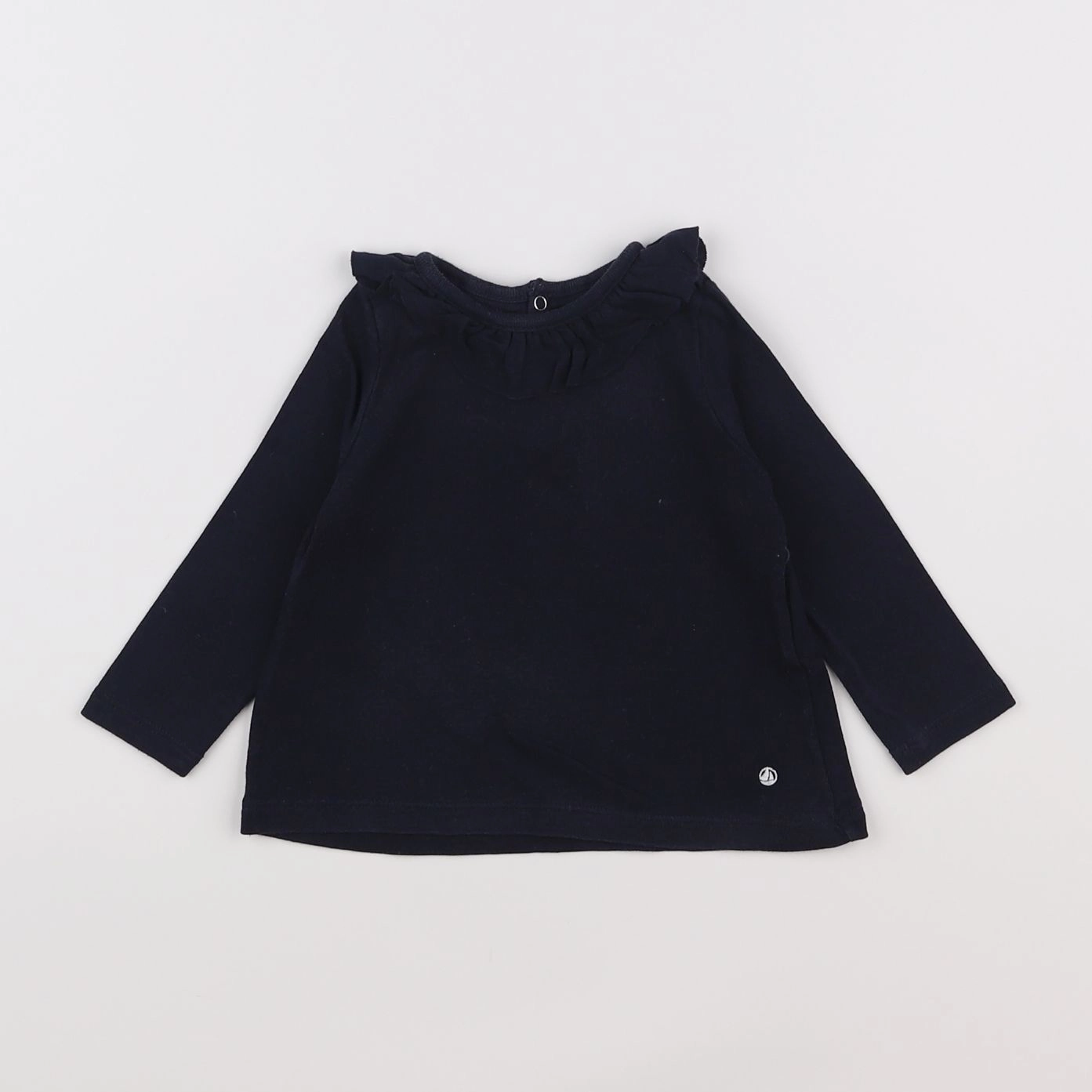 Petit Bateau - tee-shirt bleu - 12 mois