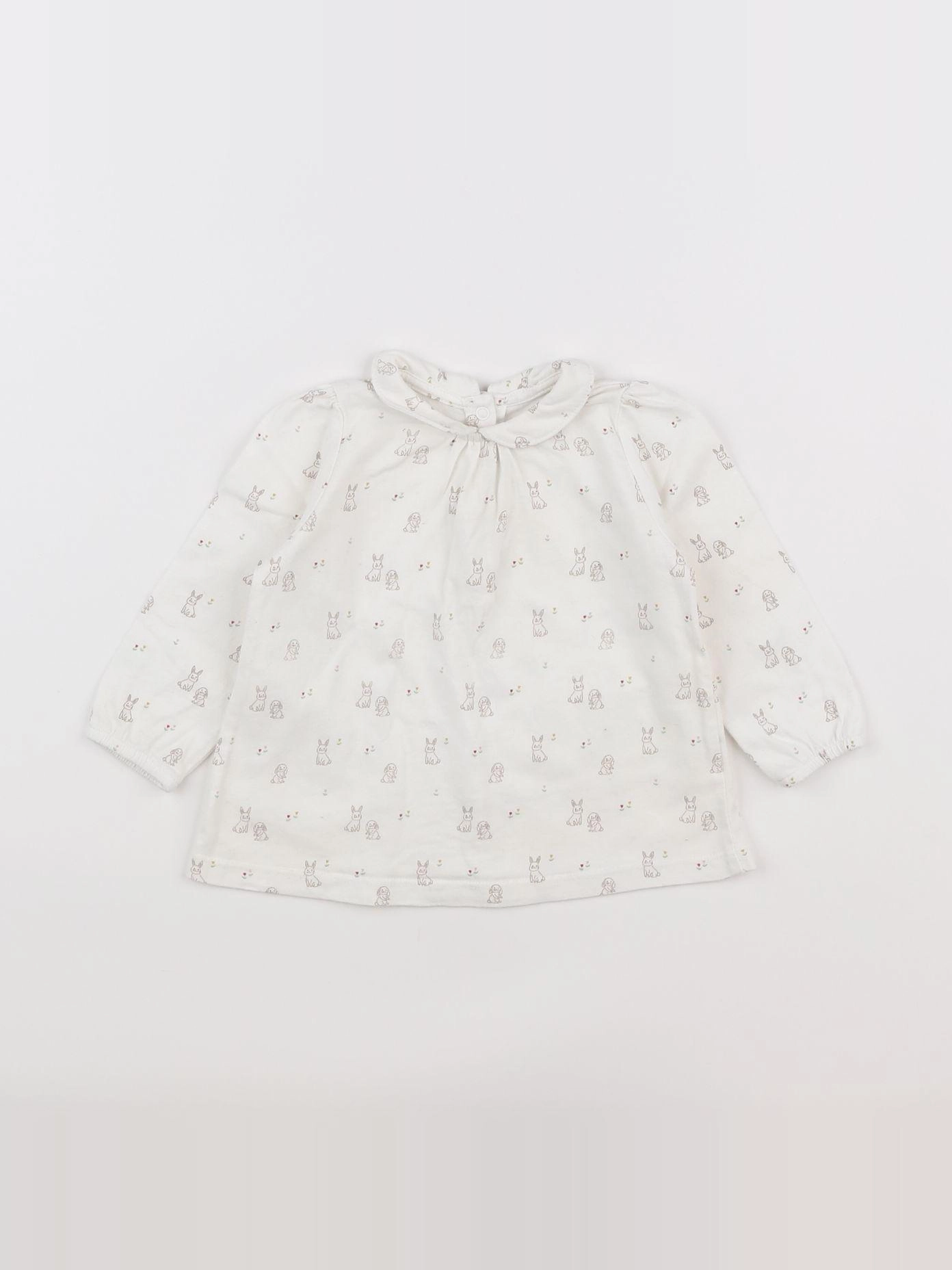 Boutchou - tee-shirt blanc - 9 mois