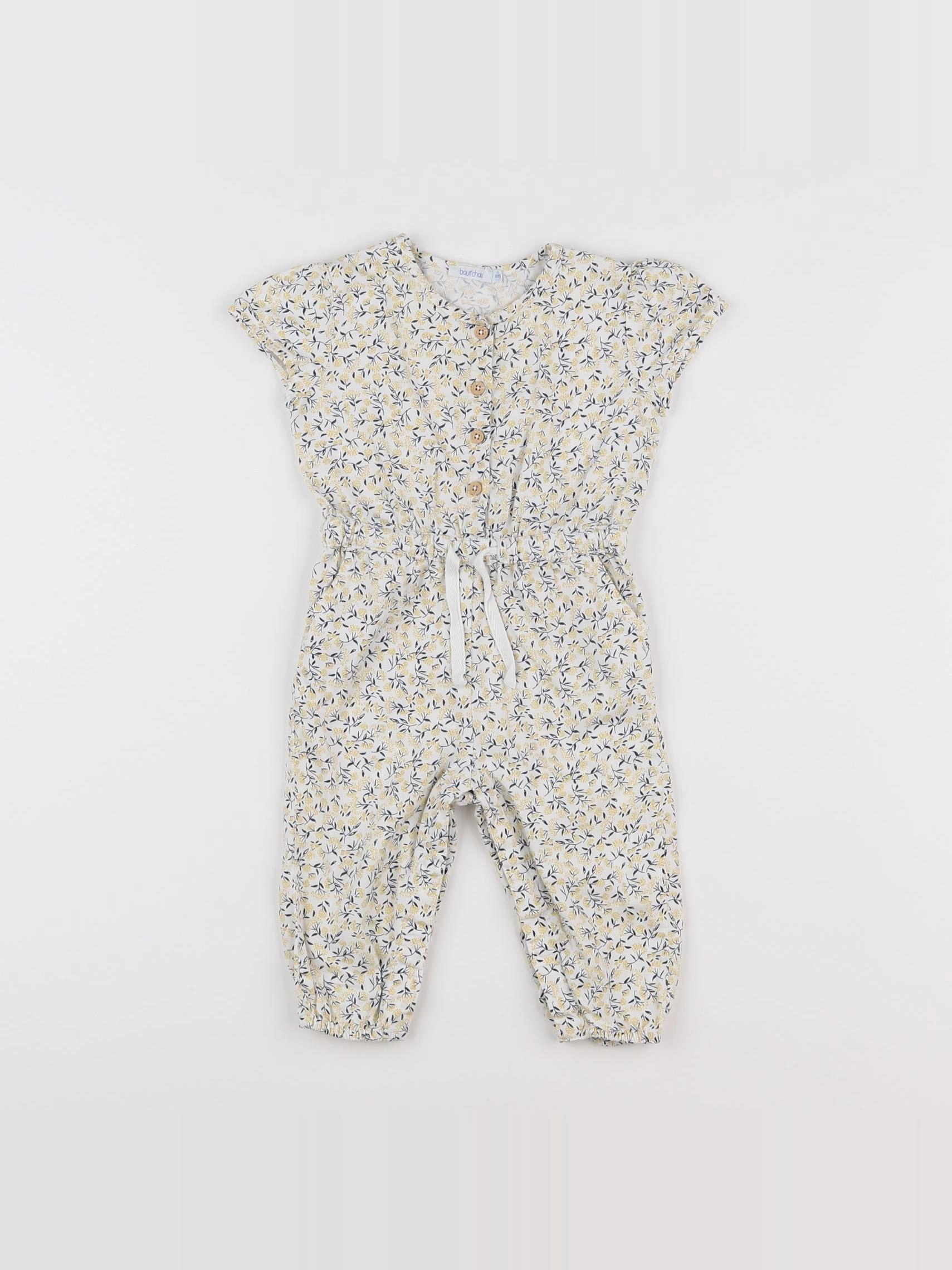 Boutchou - salopette jaune, blanc - 6 mois