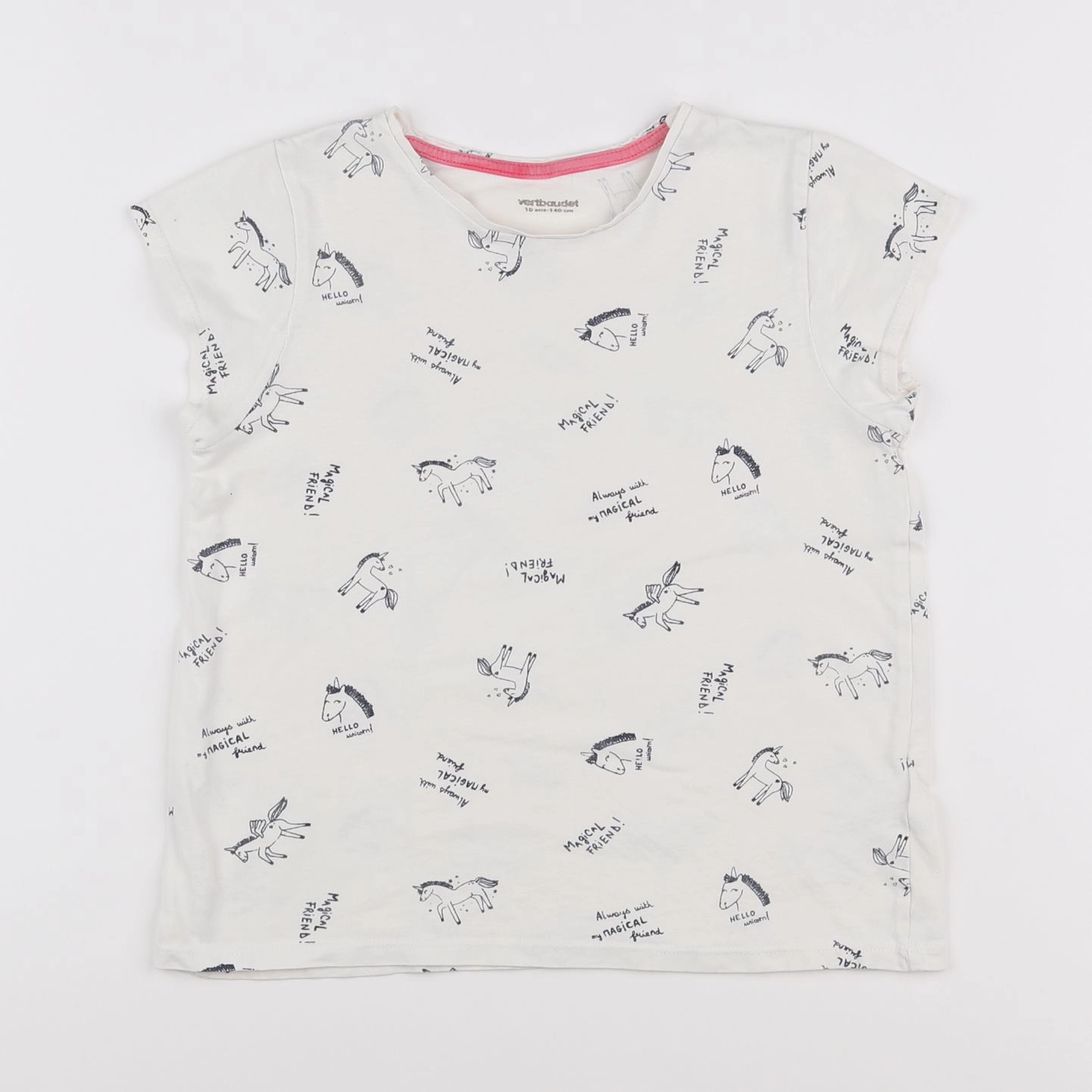 Vertbaudet - tee-shirt blanc - 10 ans