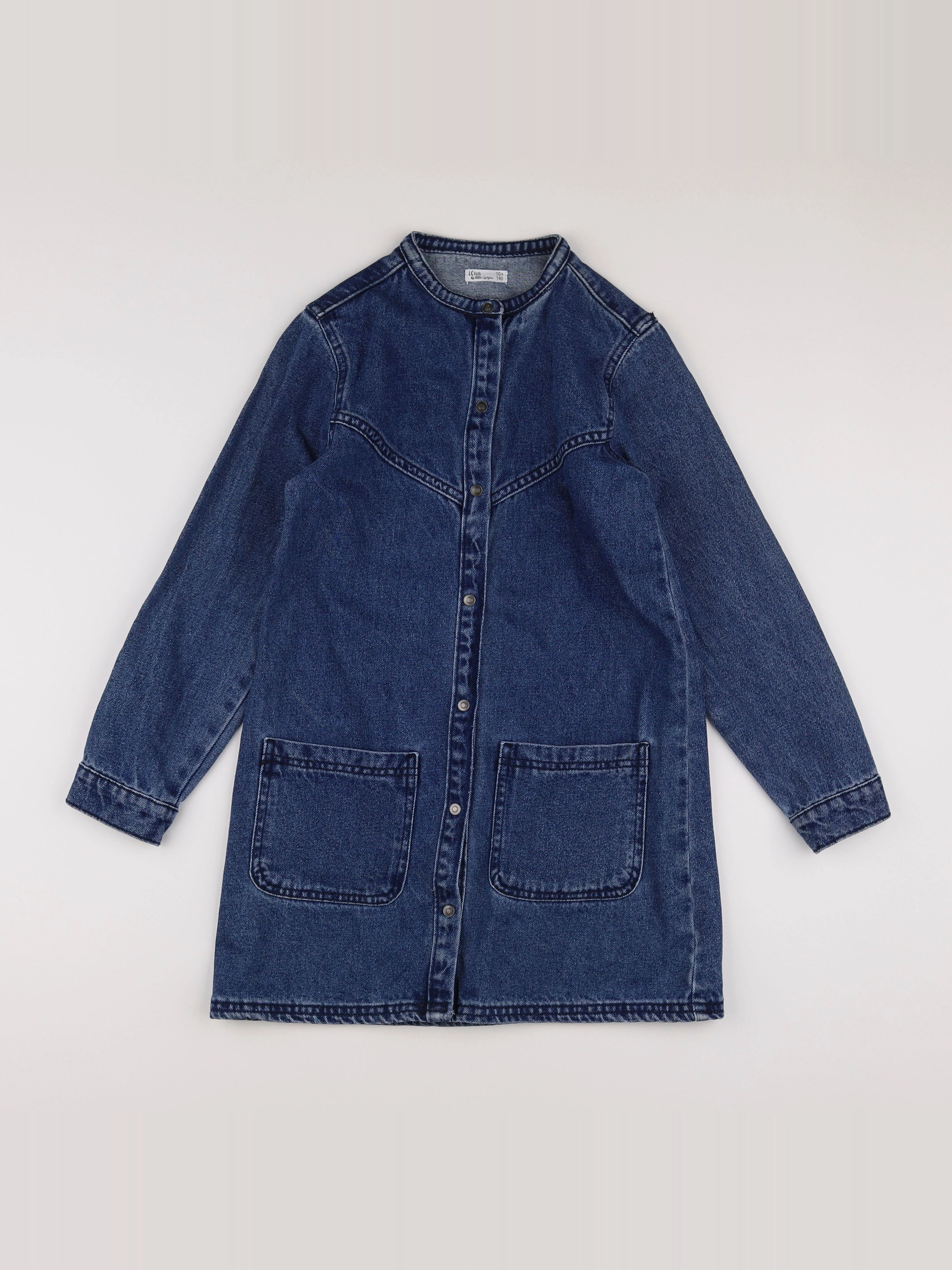 Little Cigogne - robe bleu - 10 ans