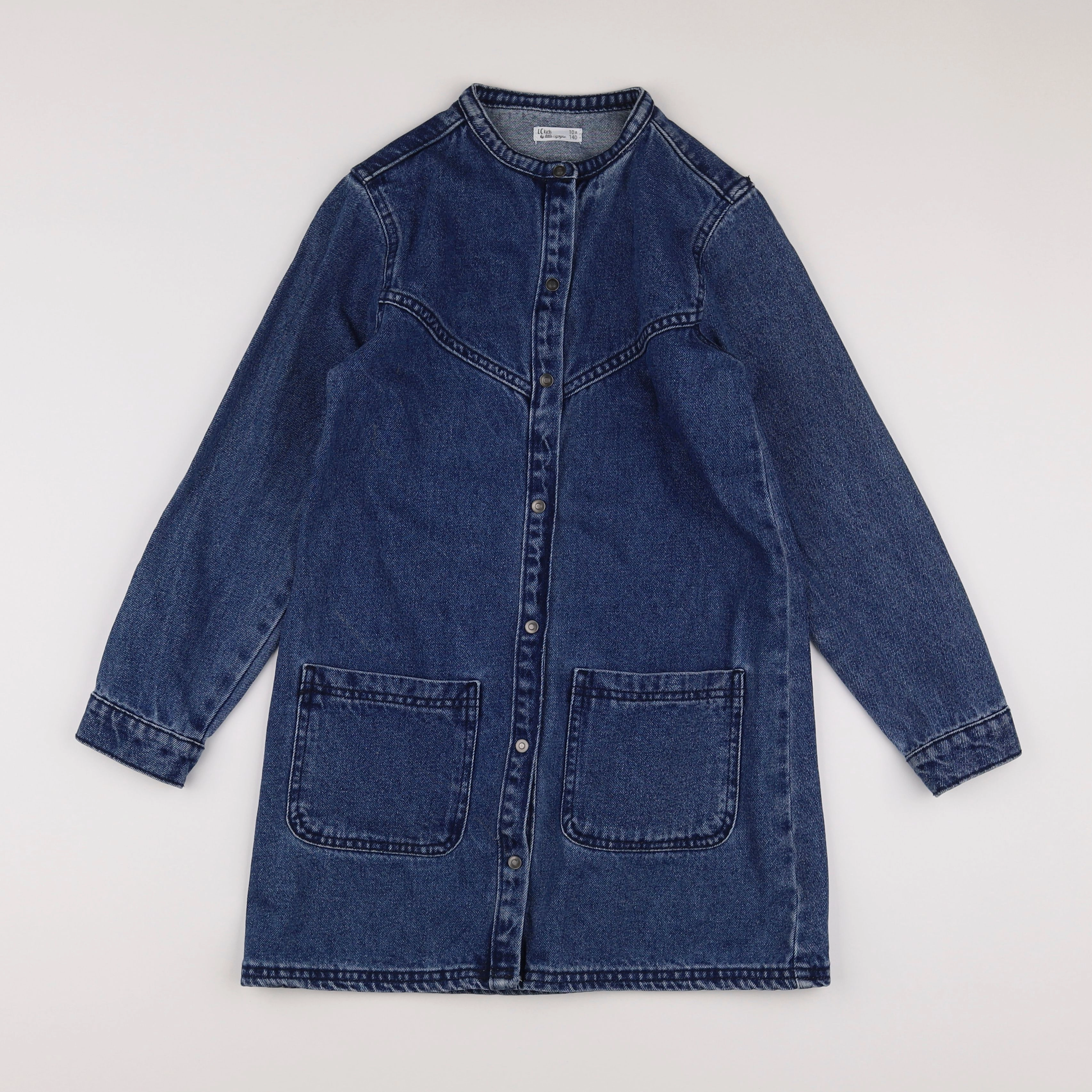 Little Cigogne - robe bleu - 10 ans