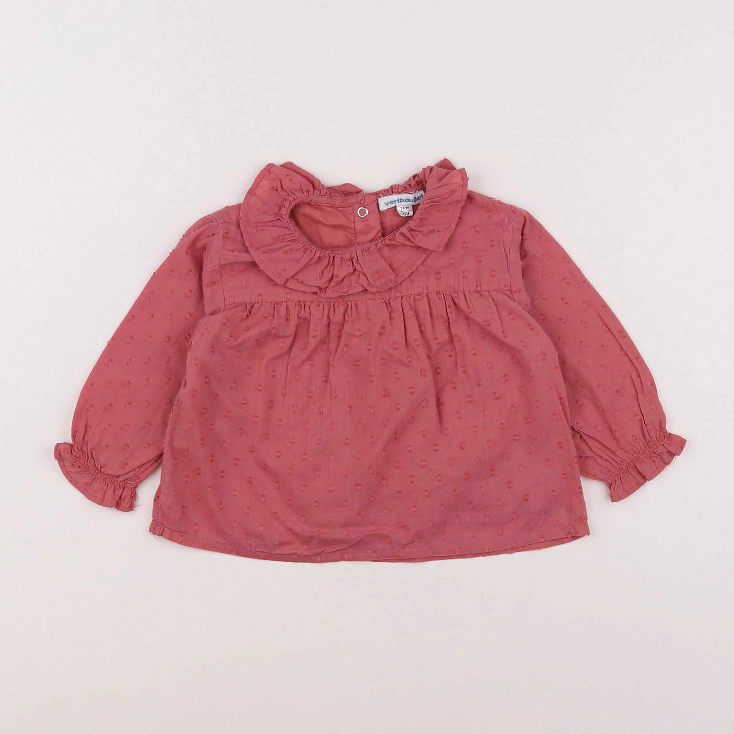 Vertbaudet - blouse rose - 12 mois