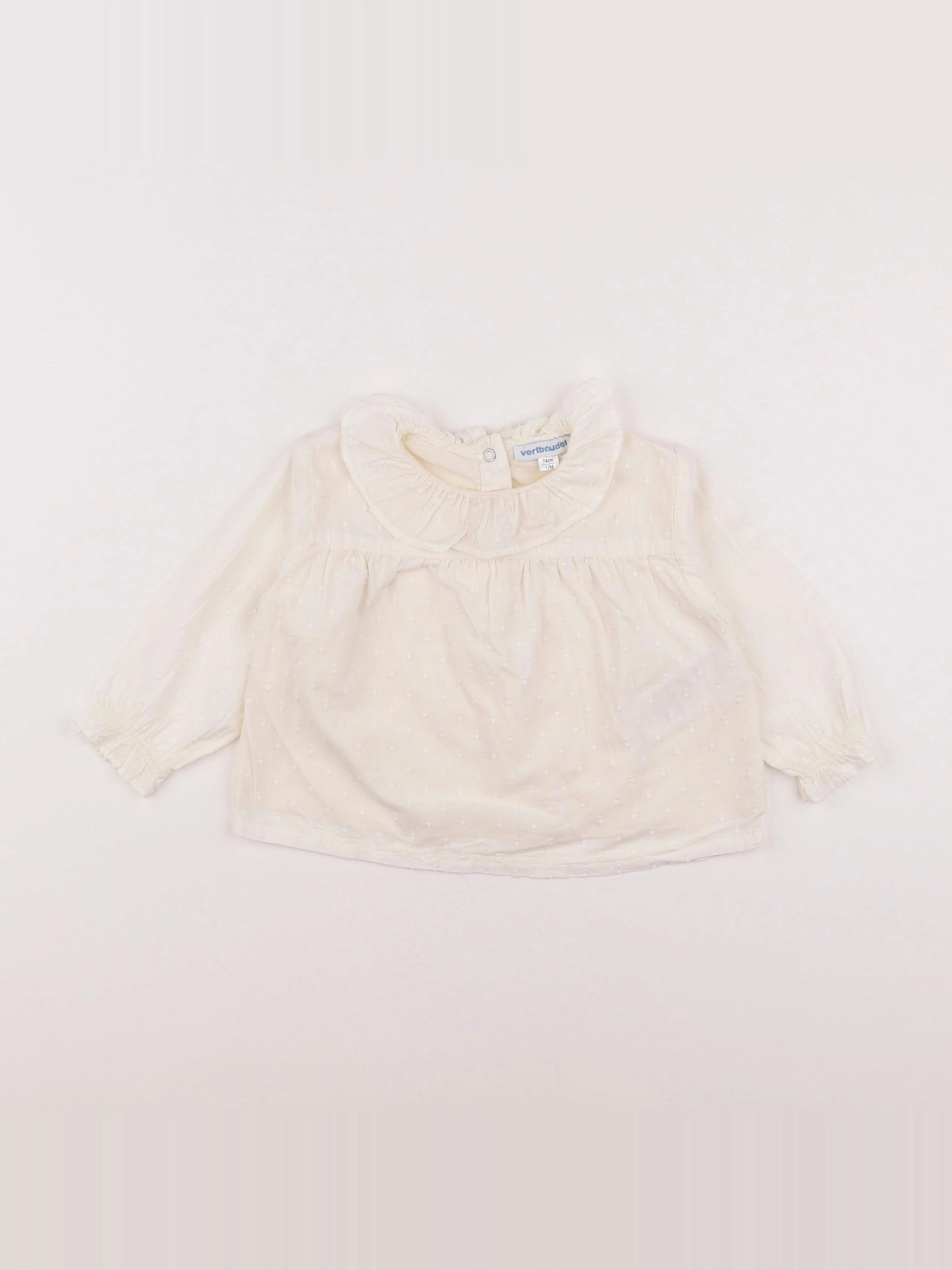 Vertbaudet - blouse beige - 12 mois