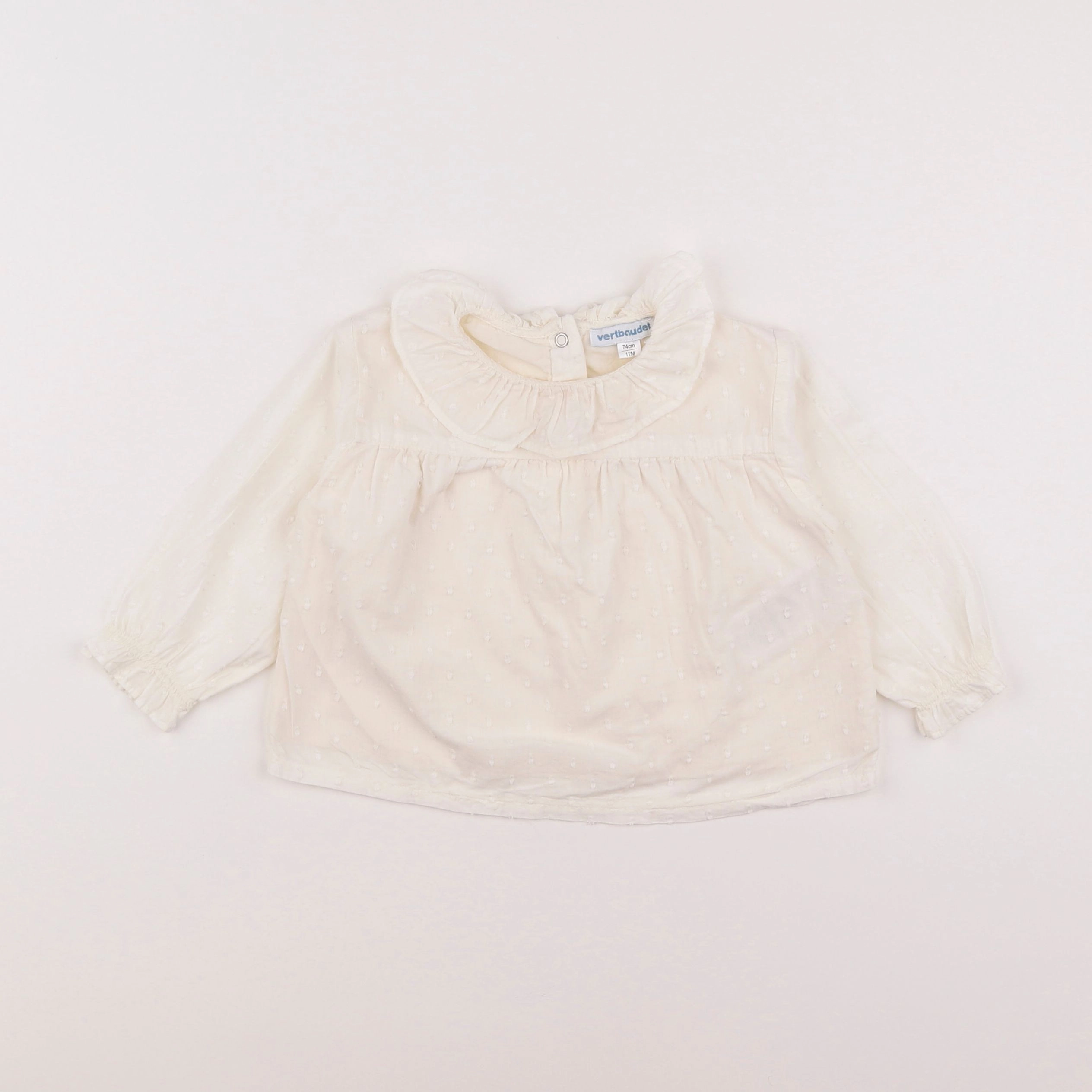 Vertbaudet - blouse beige - 12 mois