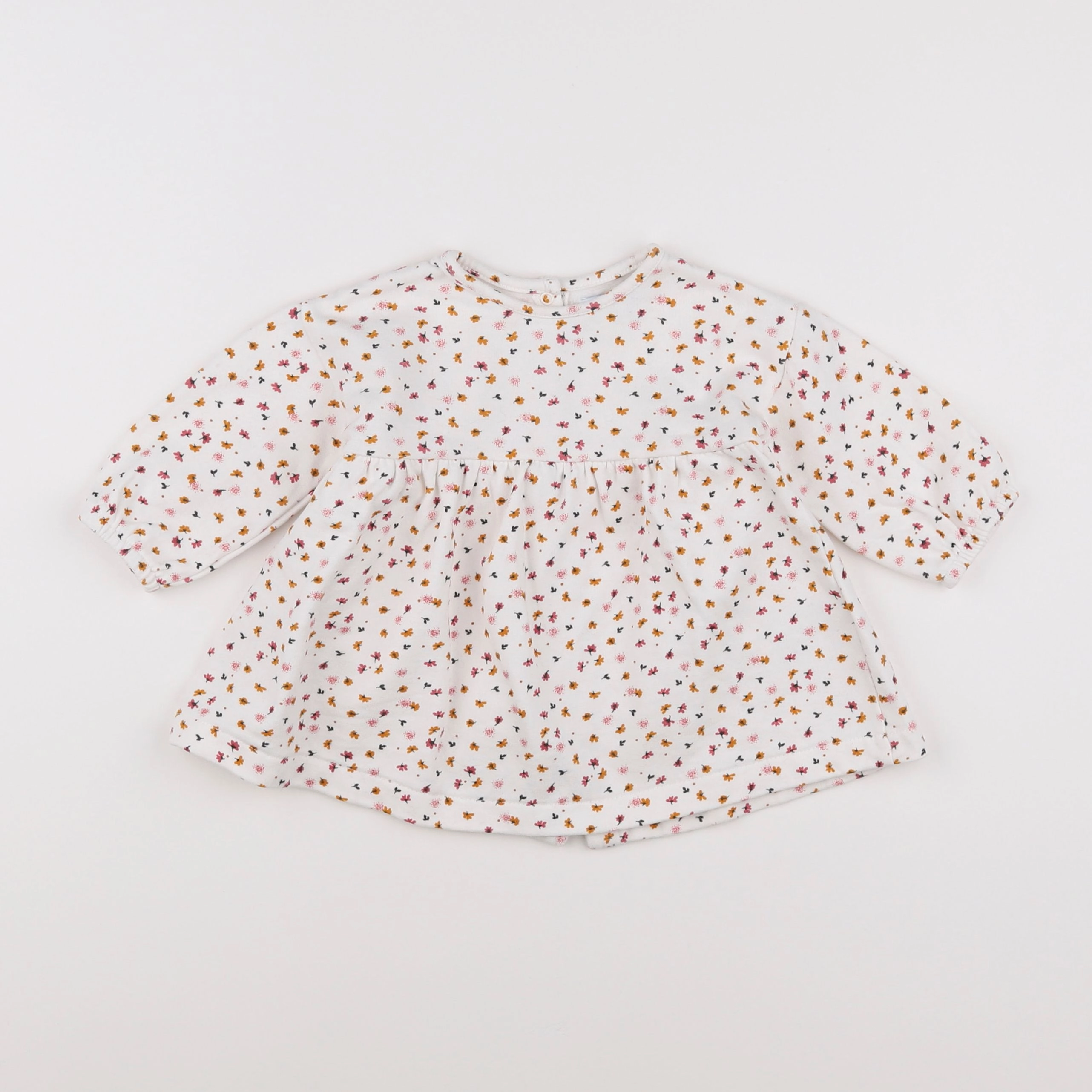Vertbaudet - robe blanc, multicolore - 9 mois