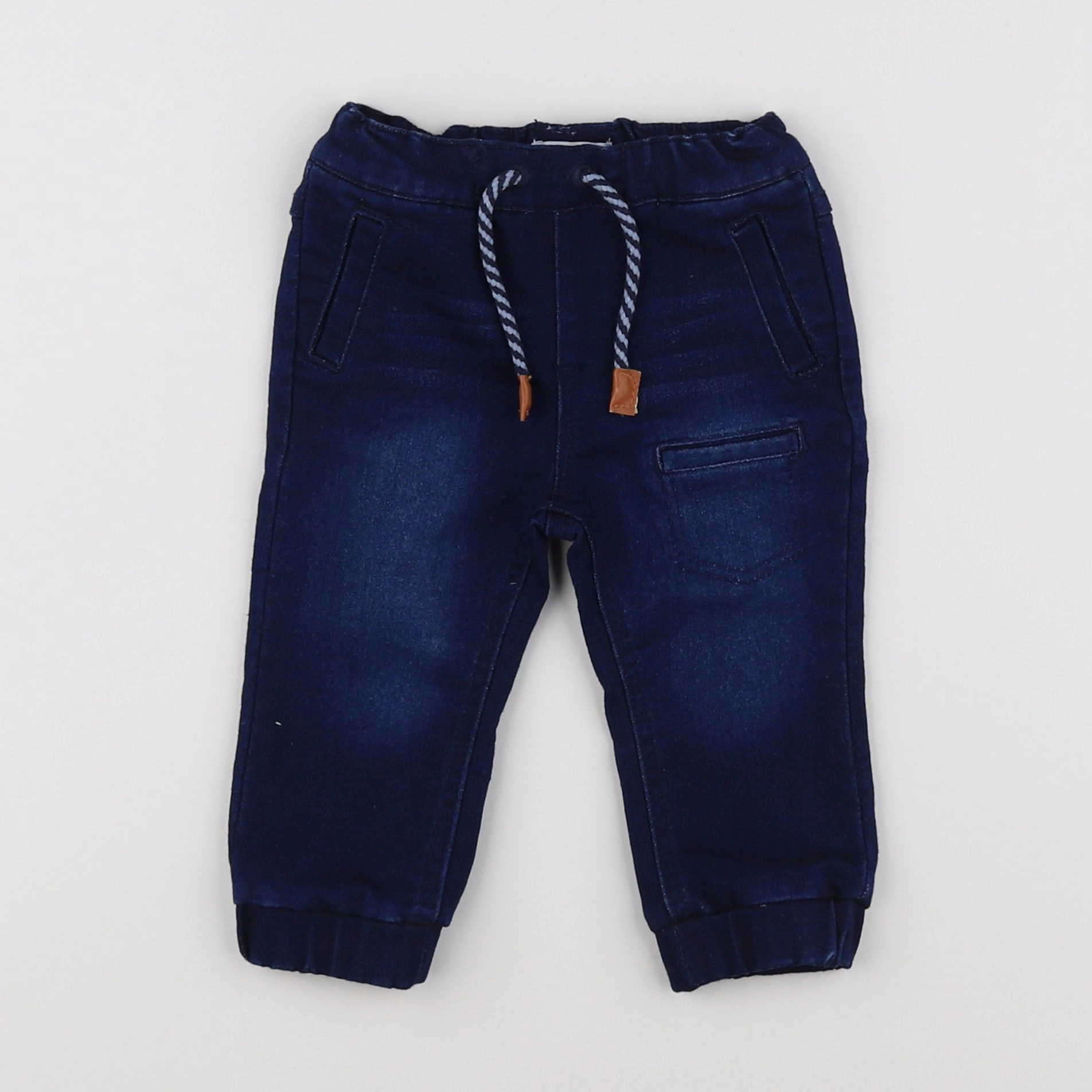 Vertbaudet - pantalon bleu - 12 mois