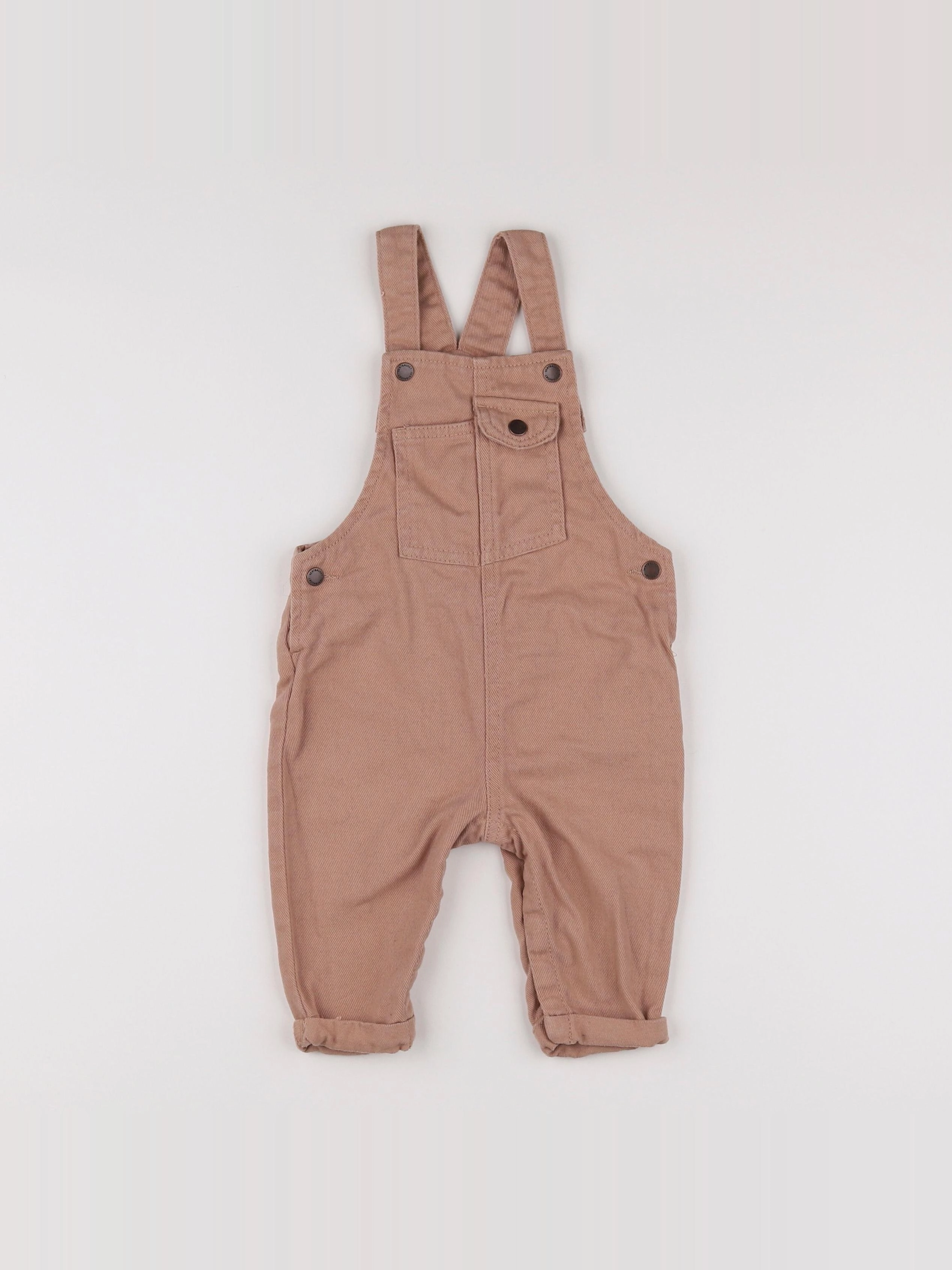 Vertbaudet - salopette marron - 9 mois
