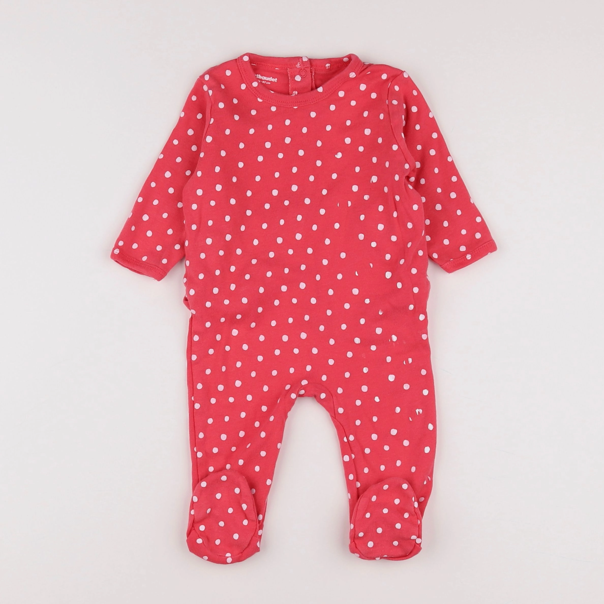 Vertbaudet - pyjama coton rose - 6 mois