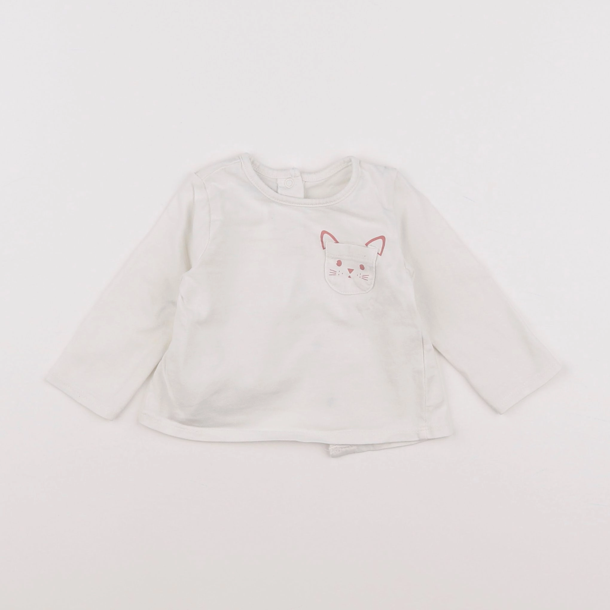 Vertbaudet - tee-shirt blanc - 3 mois