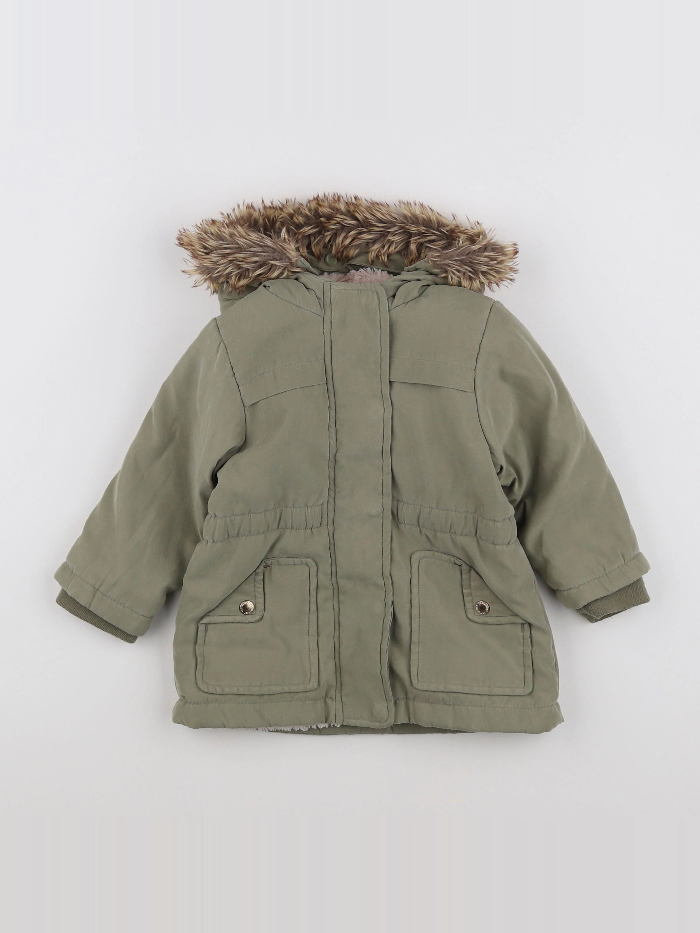Vertbaudet - manteau vert - 18 mois