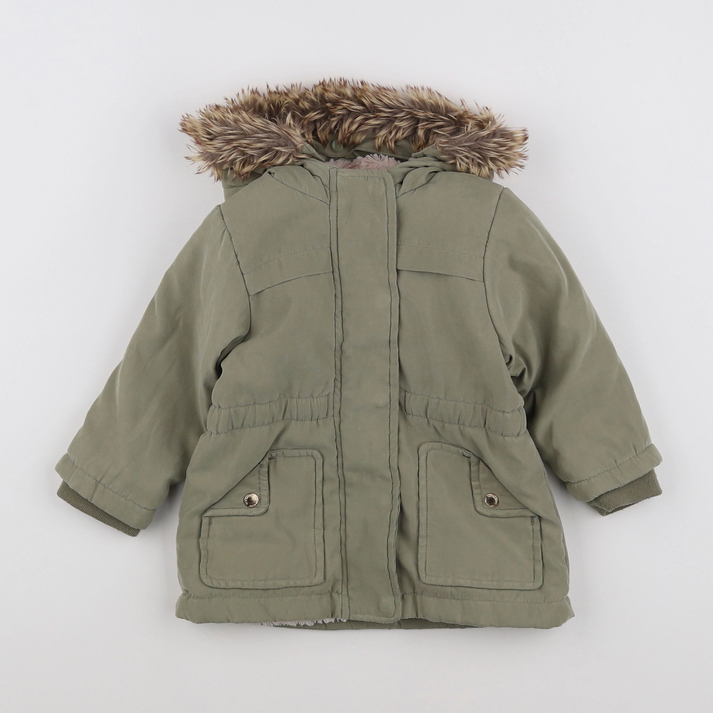 Vertbaudet - manteau vert - 18 mois