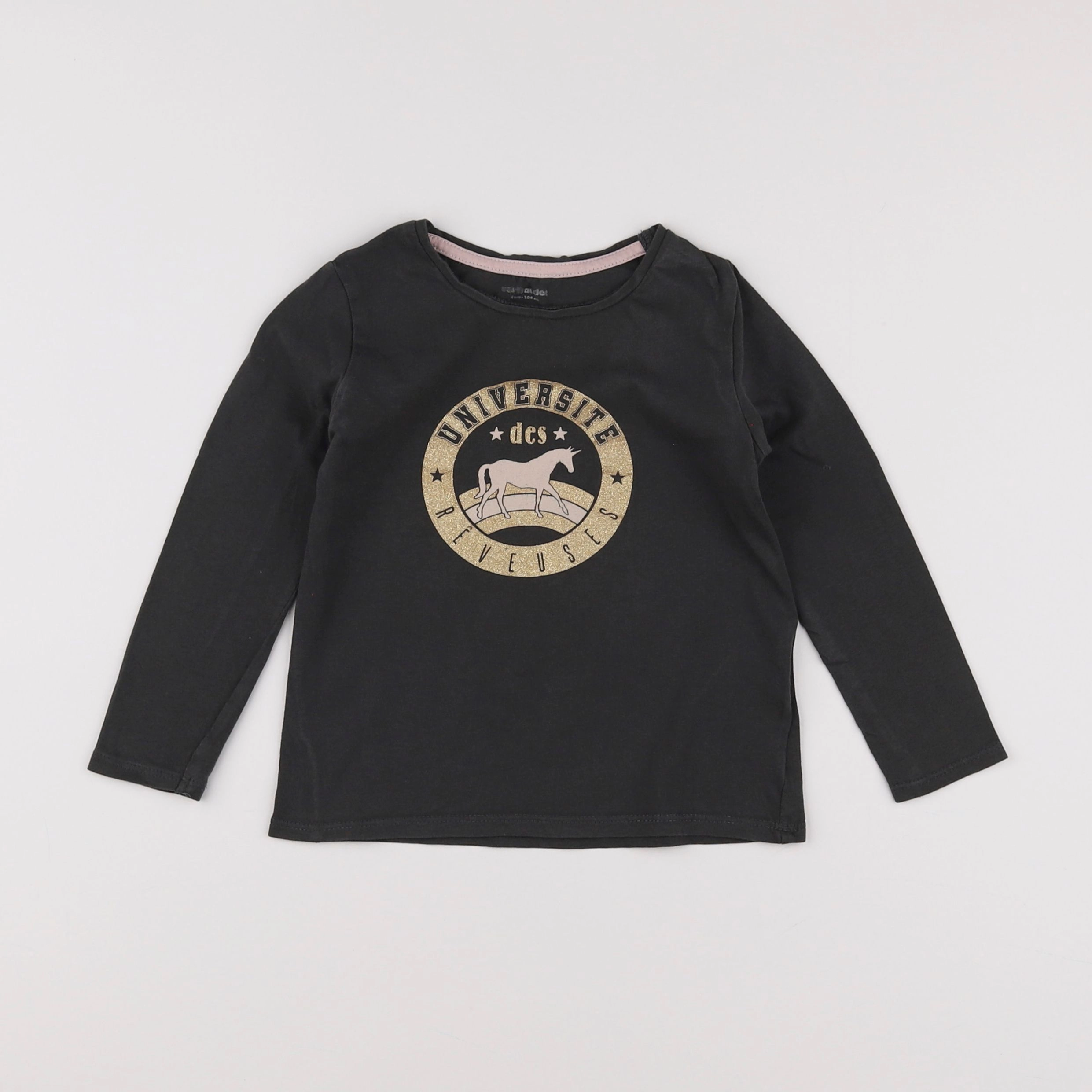 Vertbaudet - tee-shirt gris - 4 ans
