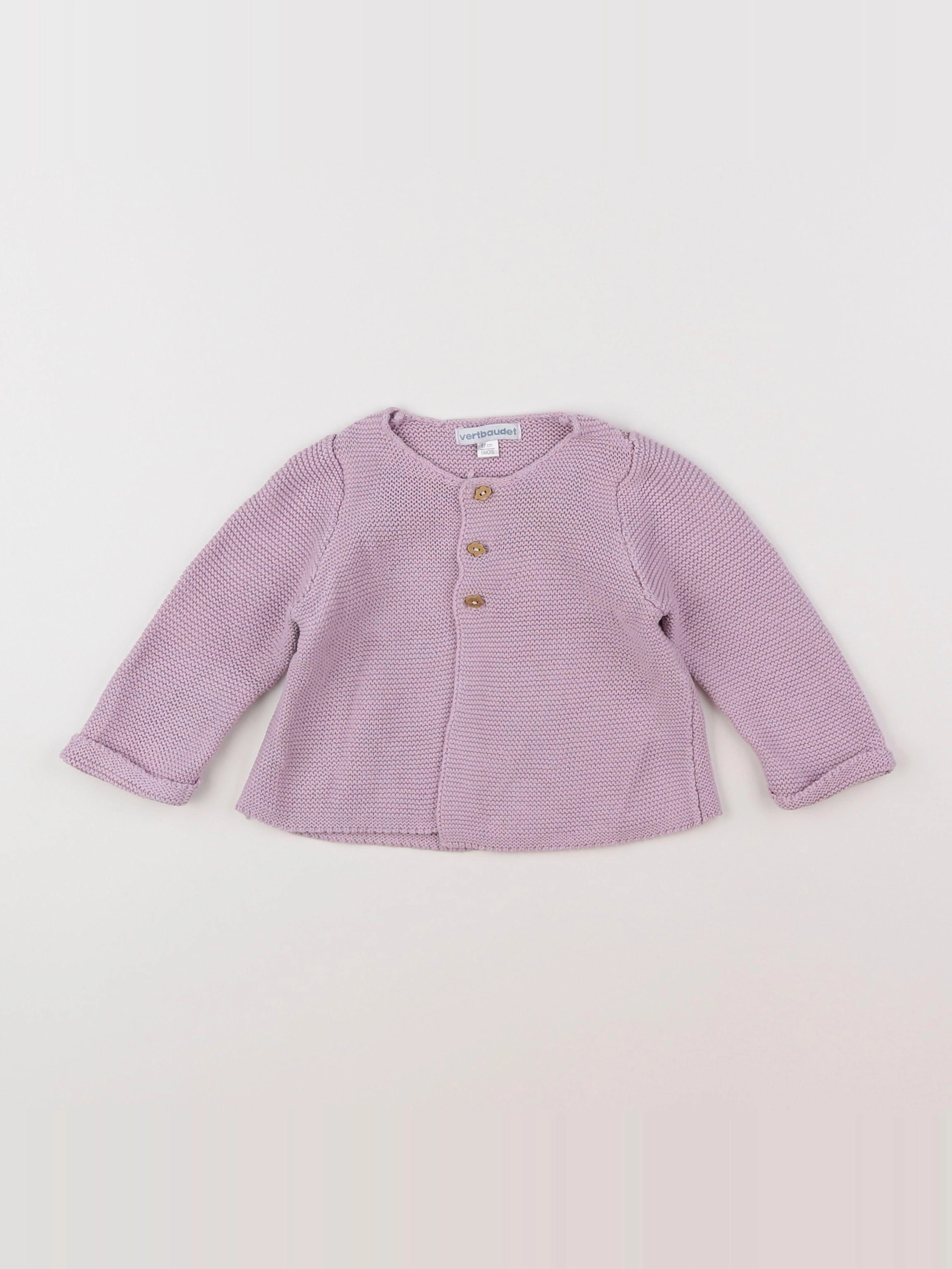 Vertbaudet - gilet rose - 6 mois