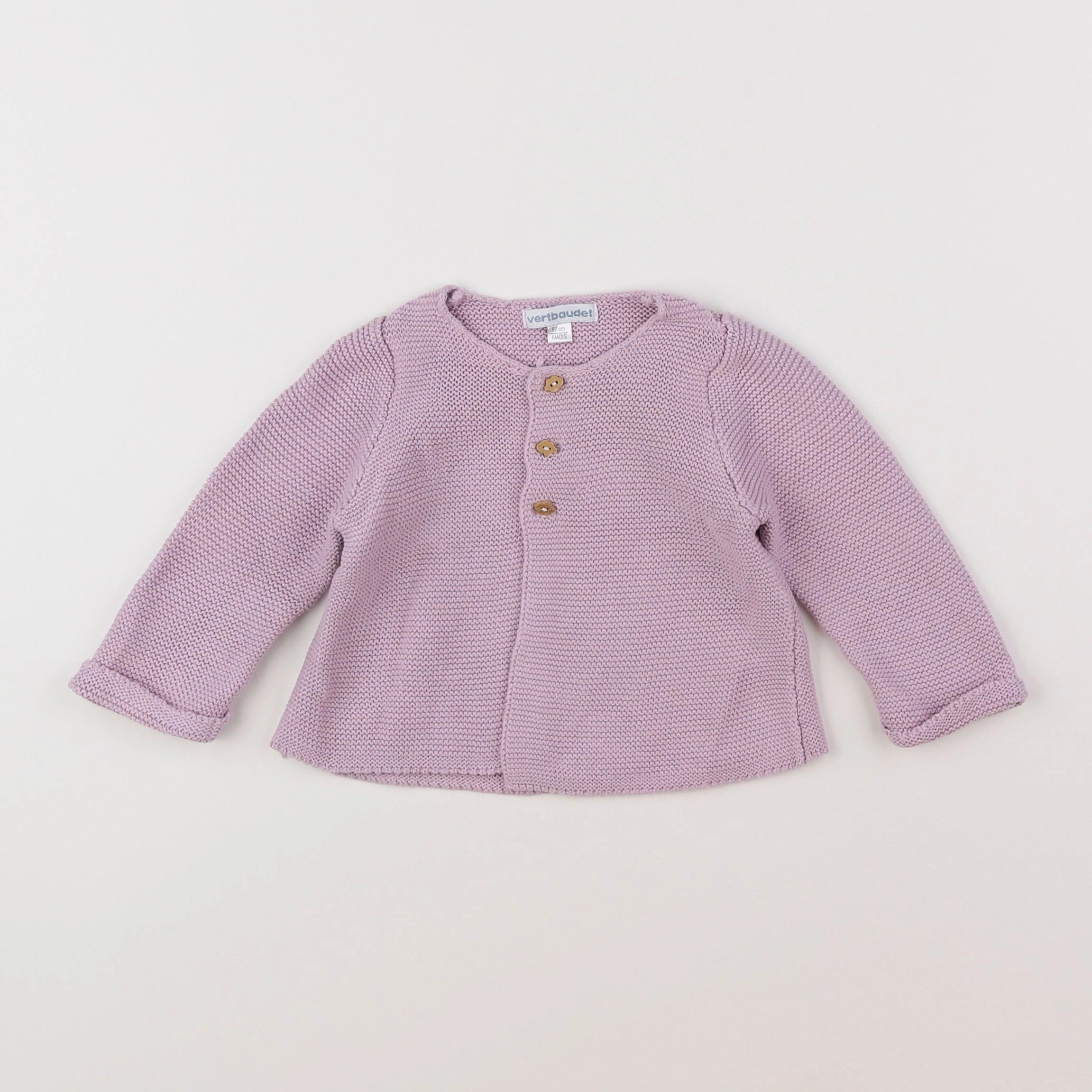 Vertbaudet - gilet rose - 6 mois