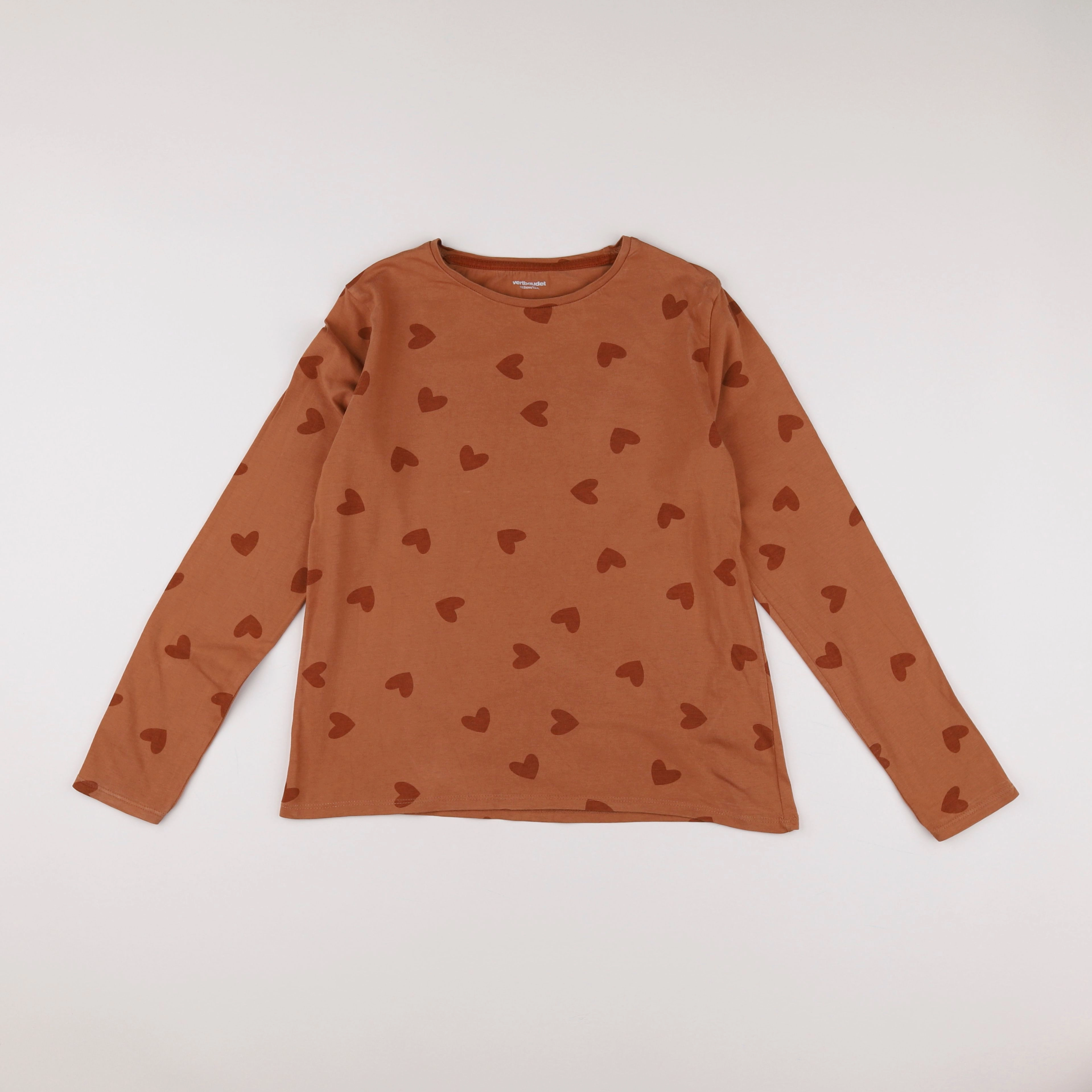Vertbaudet - tee-shirt coton marron - 12 ans
