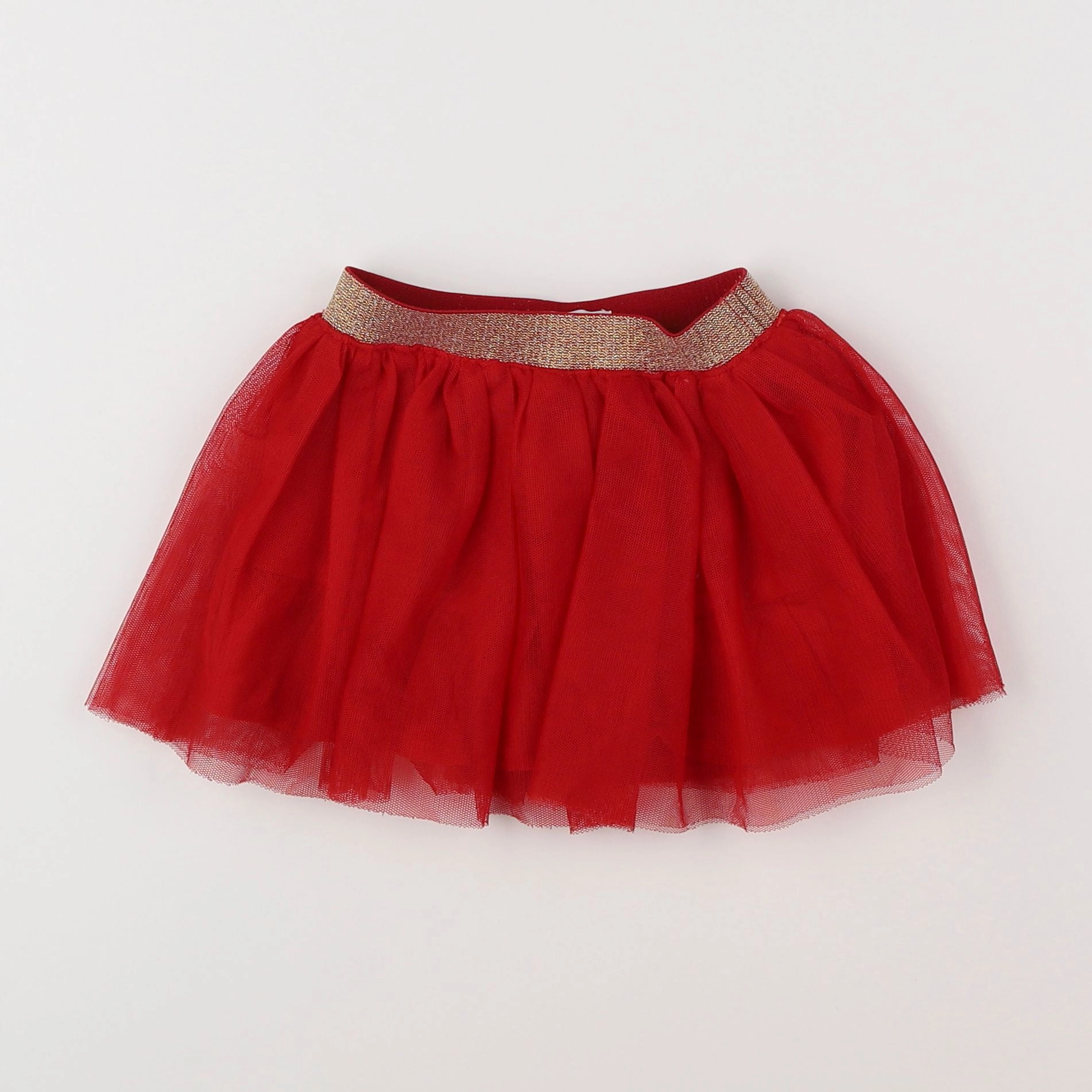 Vertbaudet - jupe rouge - 18 mois
