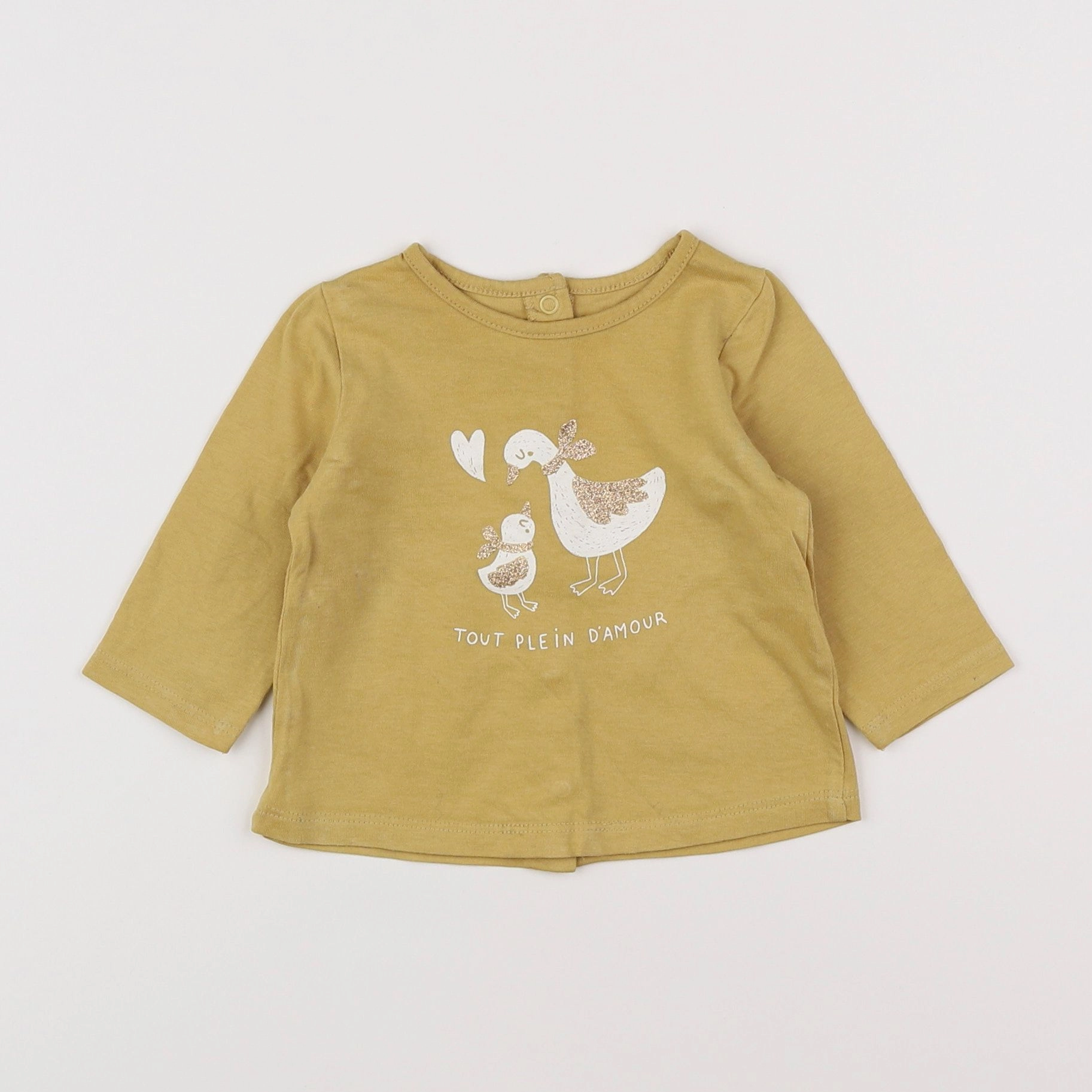 Vertbaudet - tee-shirt jaune - 3 mois